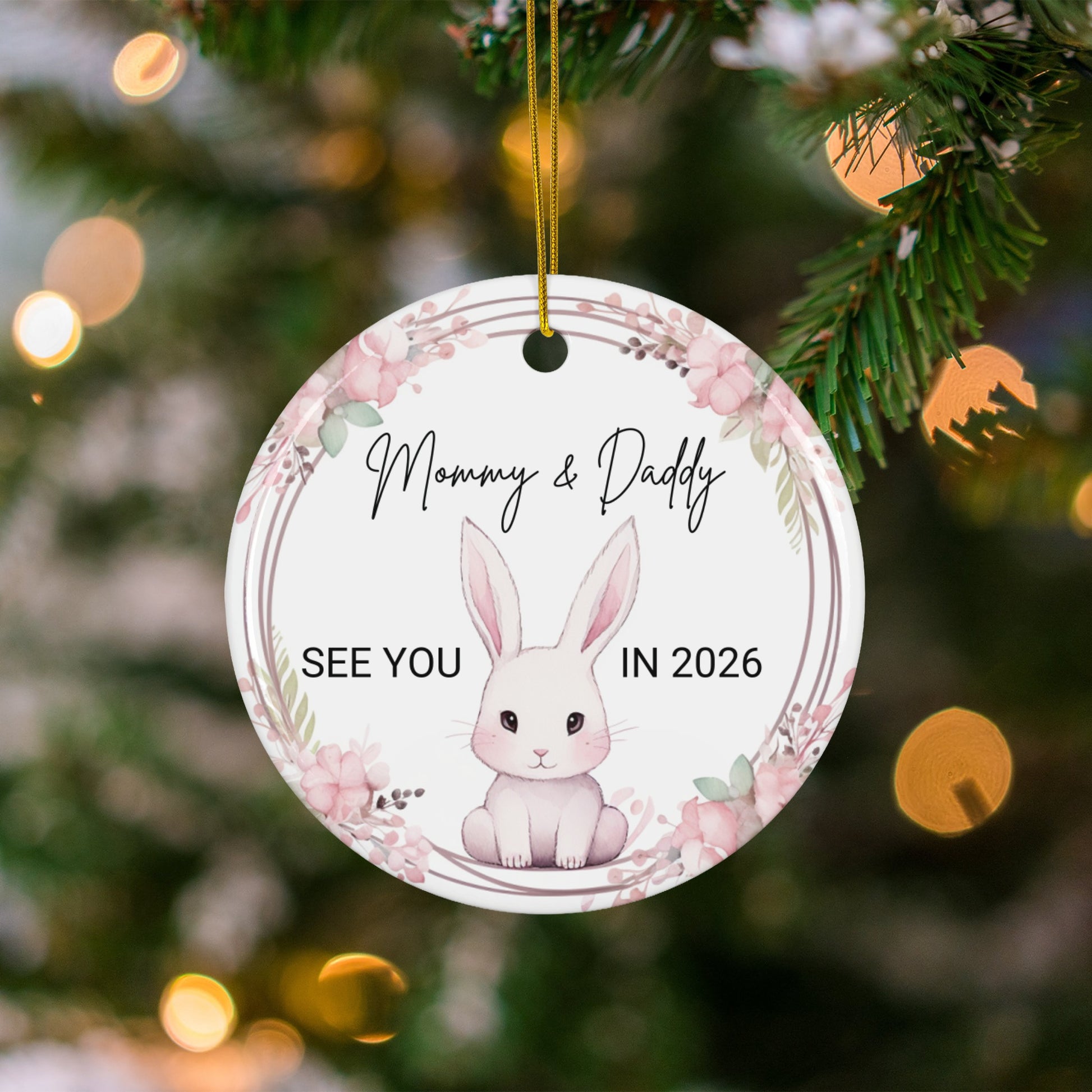 Mommy Daddy See You In 2026 Ornament product type