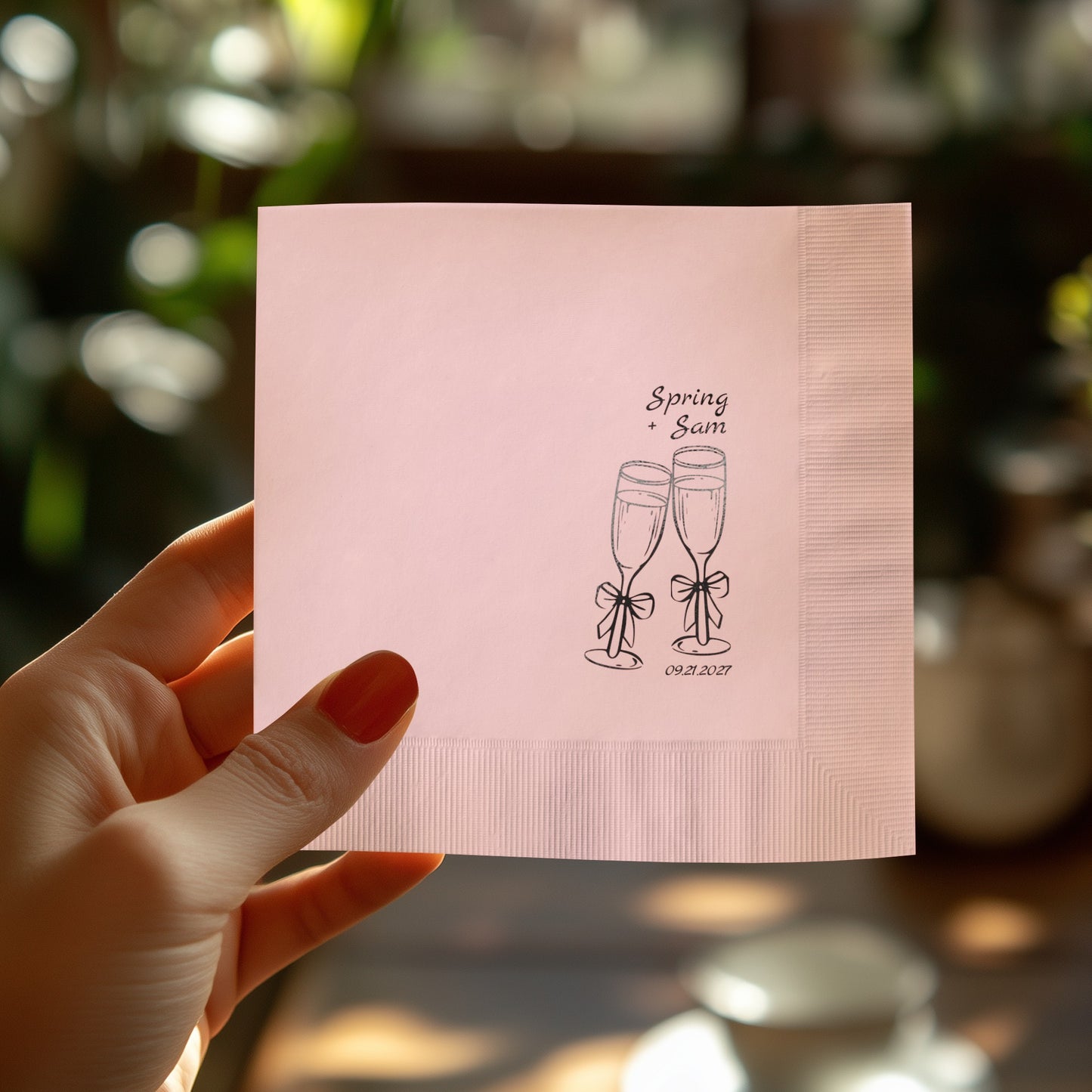 Elegant Personalized Wedding Napkin Party Product