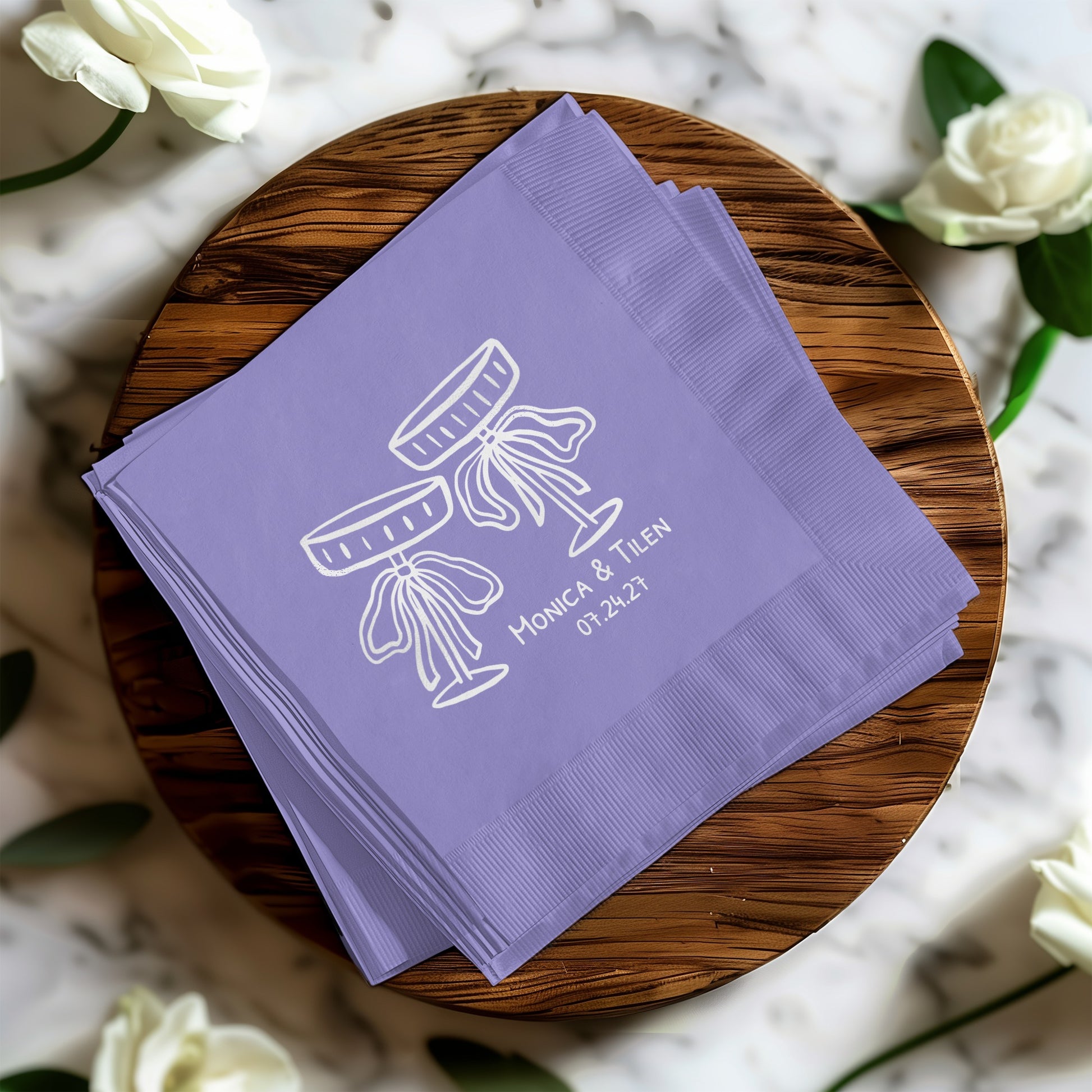 Personalized Elegant Wedding Napkins Product Type