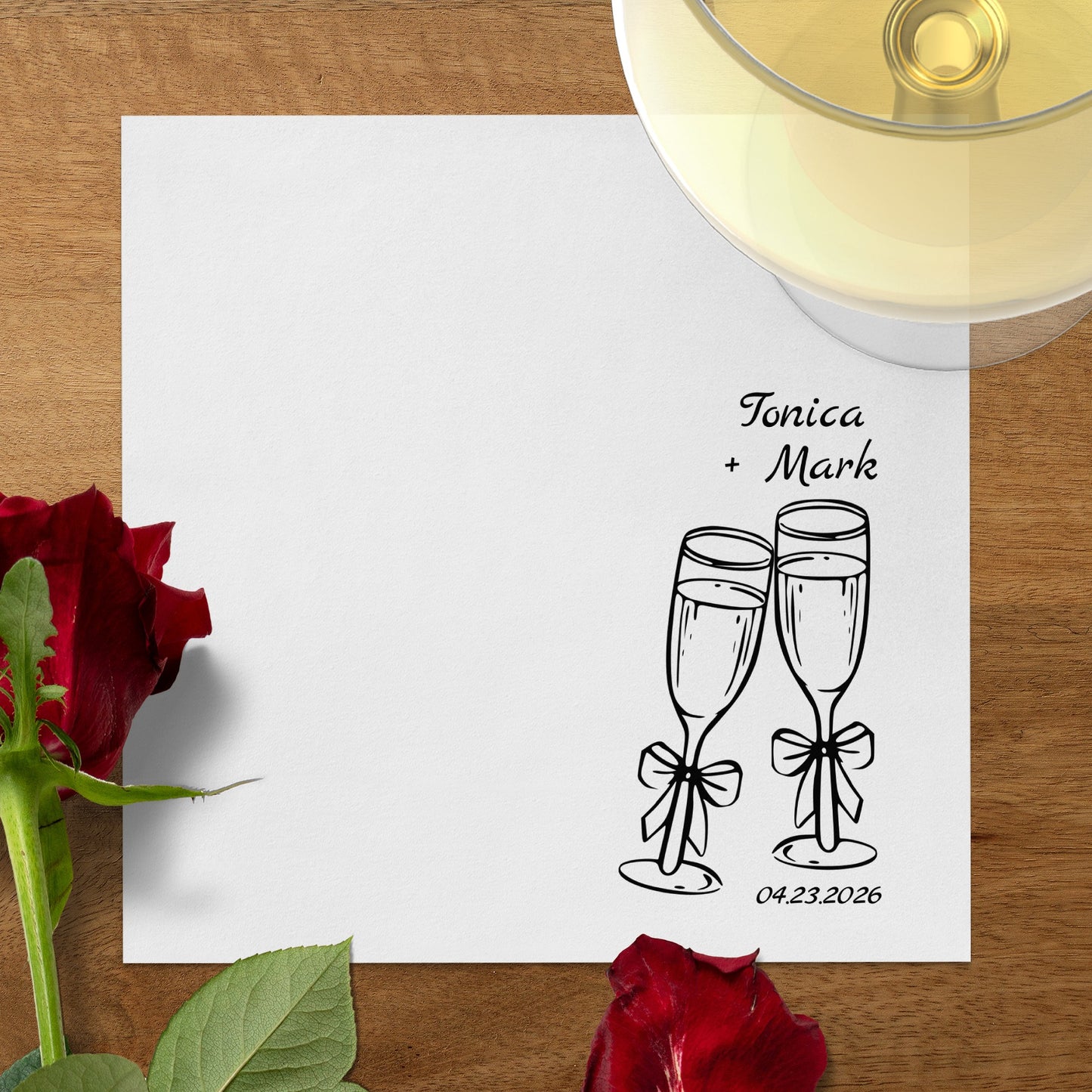 Personalized Champagne Flutes Invitation Card product type