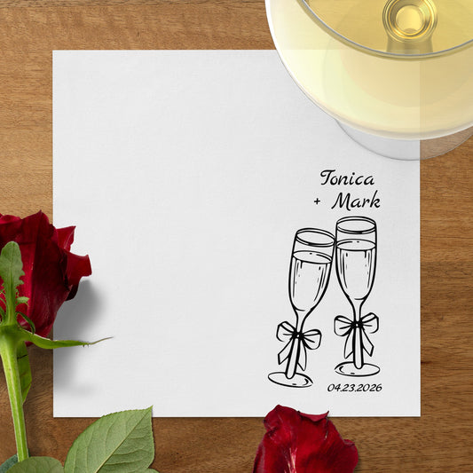 Personalized Champagne Flutes Invitation Card product type