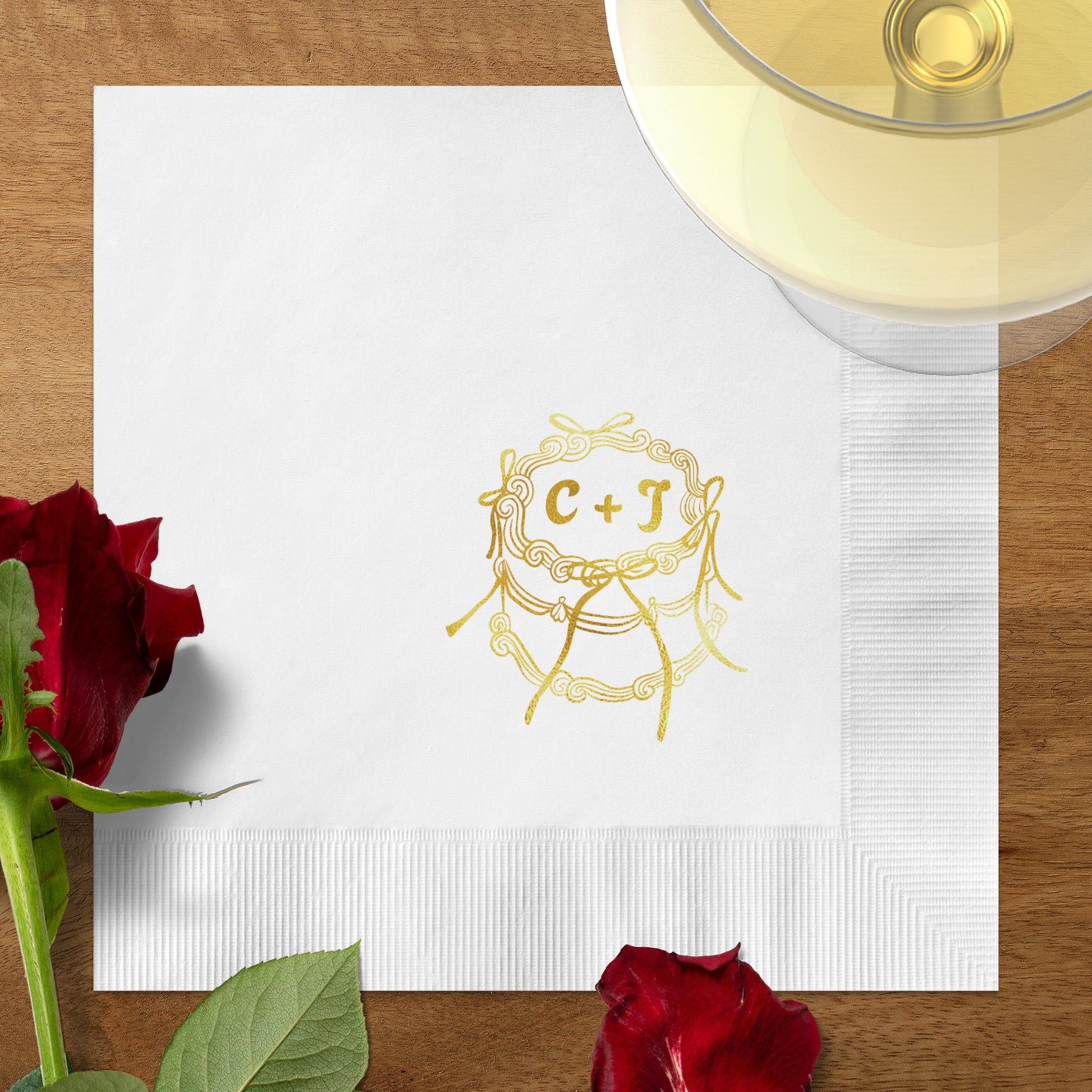 Customized Elegant Wedding Party Napkins product type