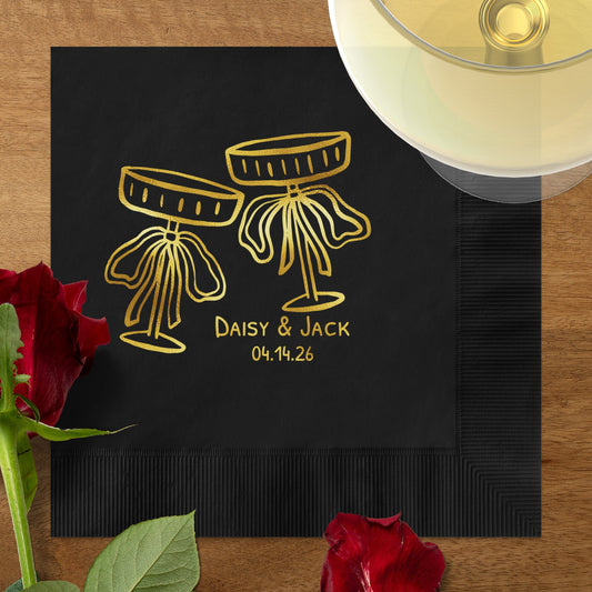 Elegant Personalized Cocktail Napkin Product