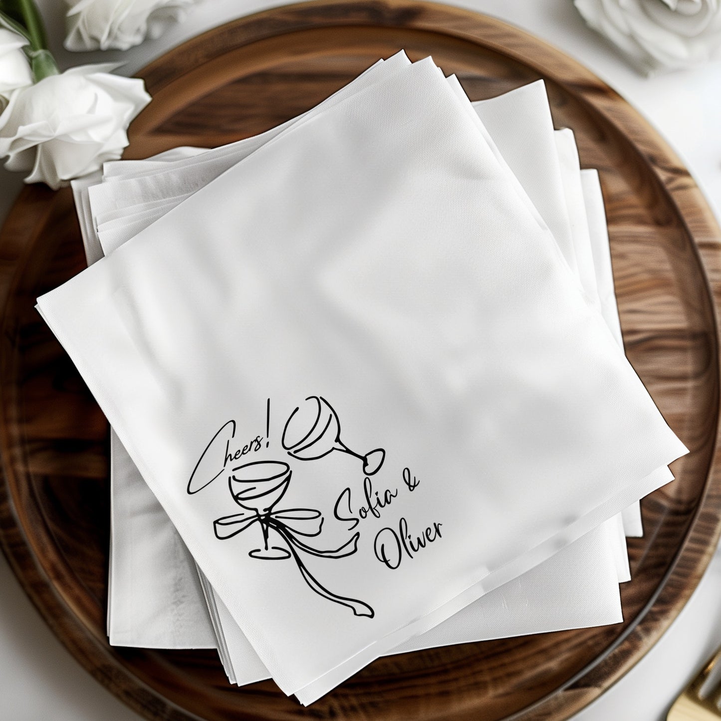 Cheers Soft and Elegant Personalized Napkin product