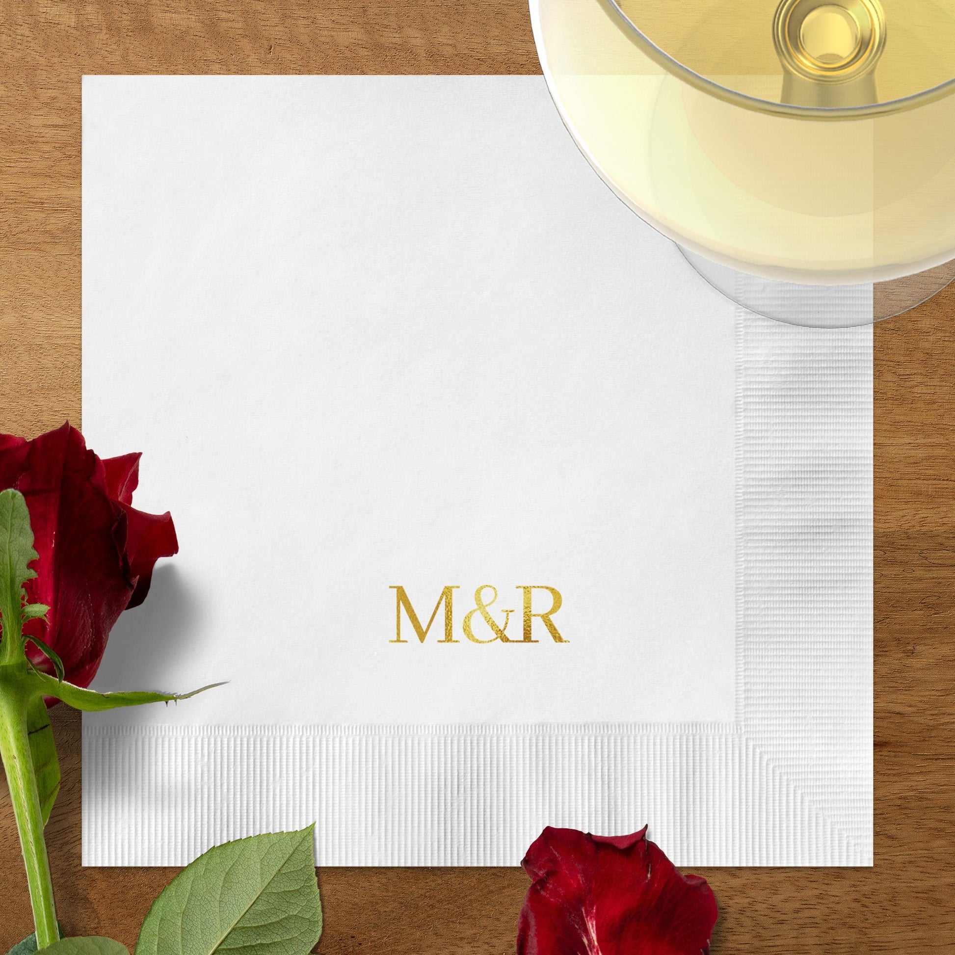 Elegant Personalized Monogrammed Cocktail Napkin product type