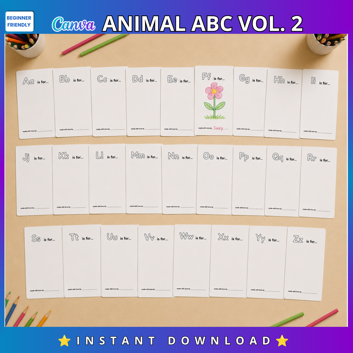 Amazon Book: BABY'S FIRST ABC Coloring Book, Animals from A to Z, Baby Shower Activity & Keepsake: Color, Sign, Treasure