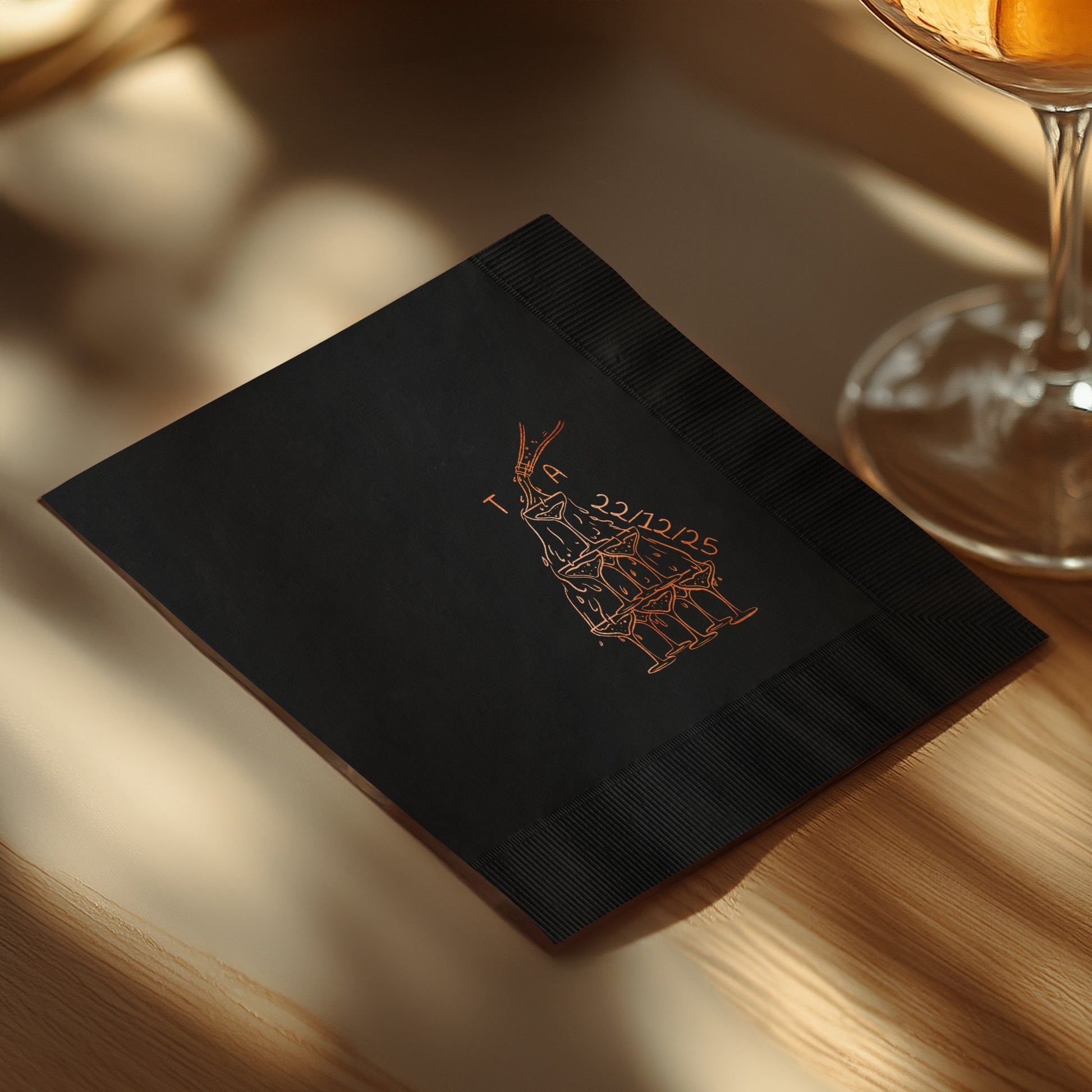 Elegant Black and Gold Design Party Napkin product