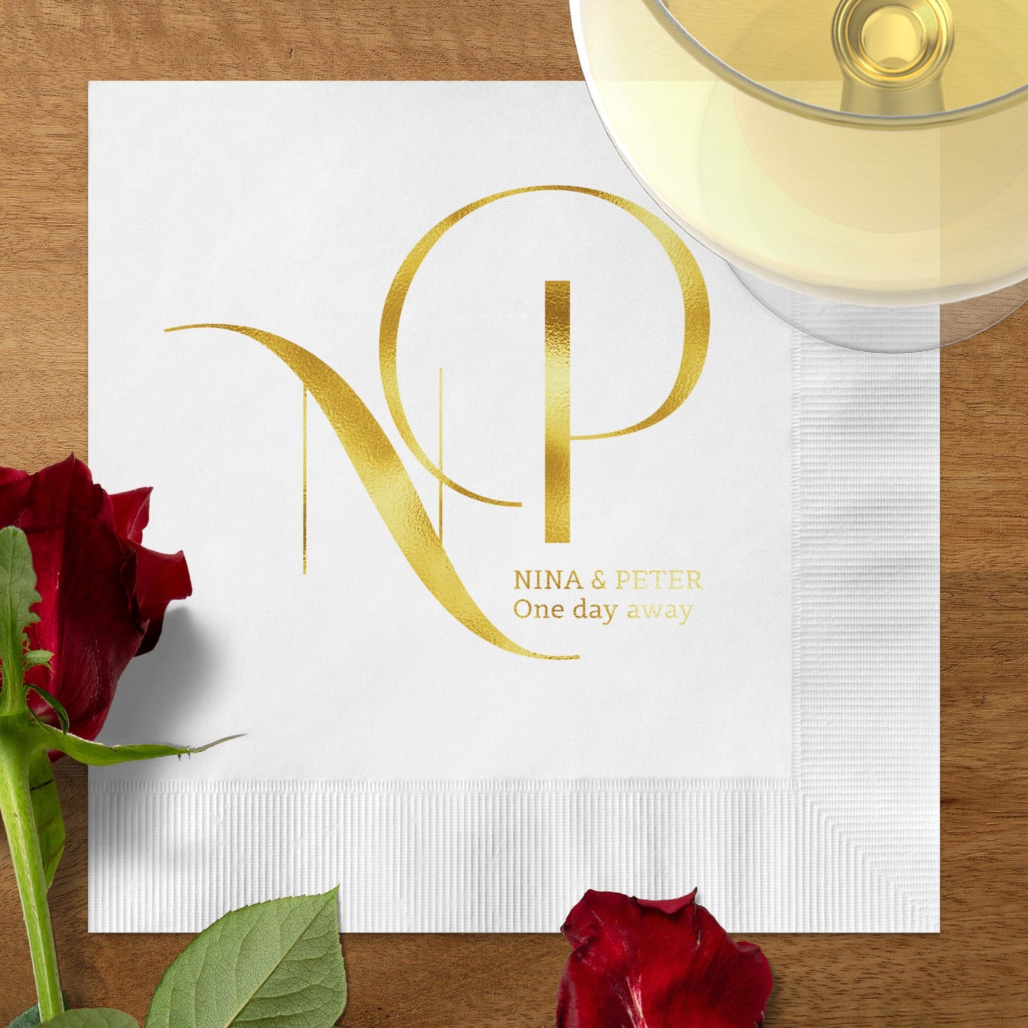 Elegant Custom Initials Wedding Napkin product