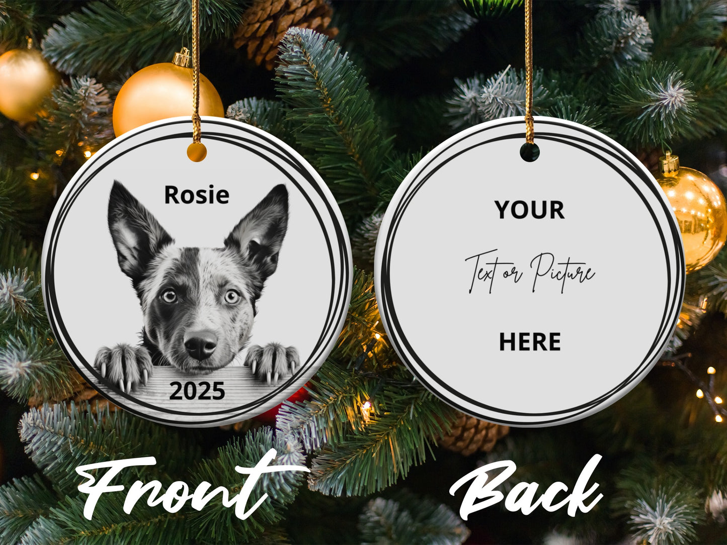 Personalized Custom Pet Photo Christmas Ornament product