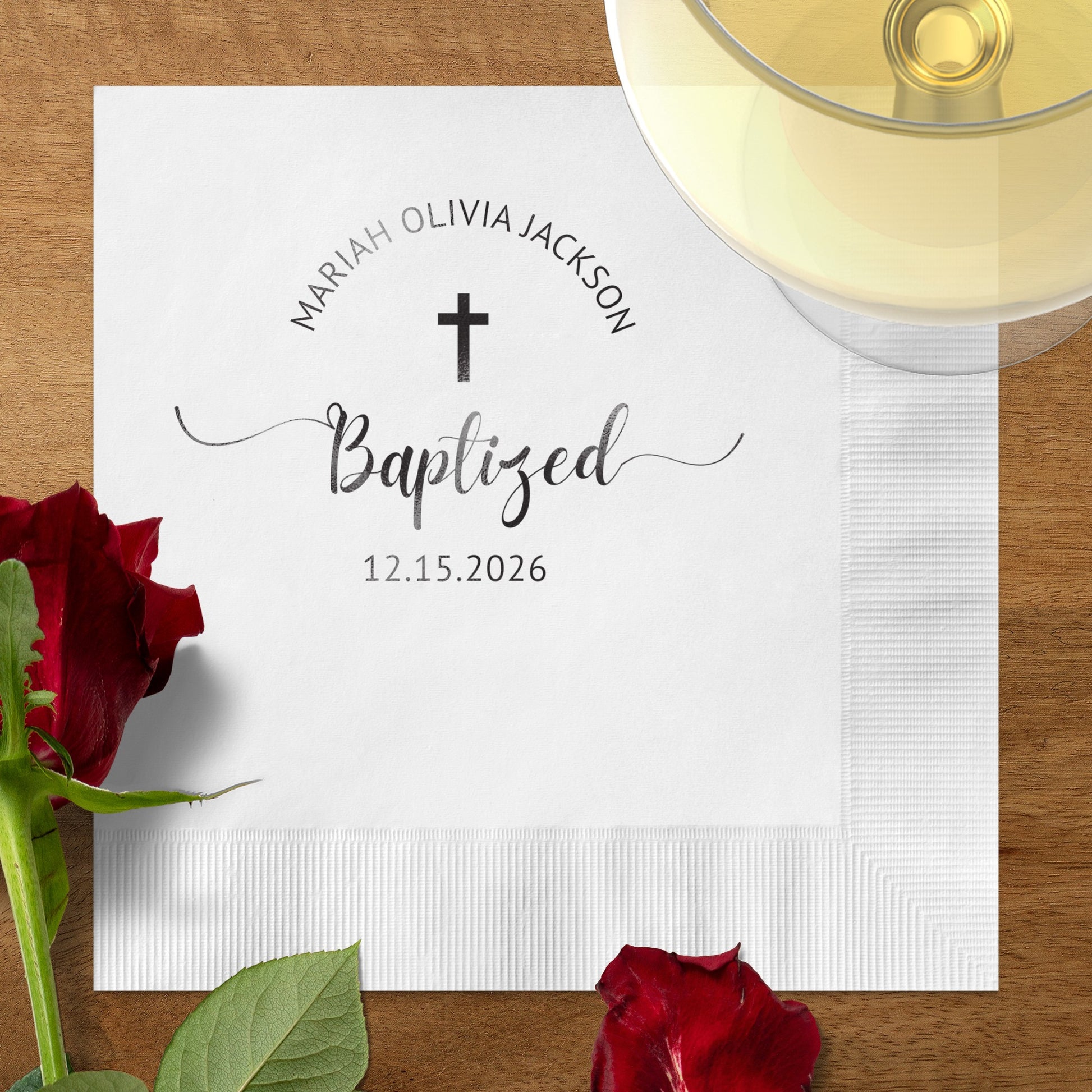 Personalized Baptized Napkins for Special Event product