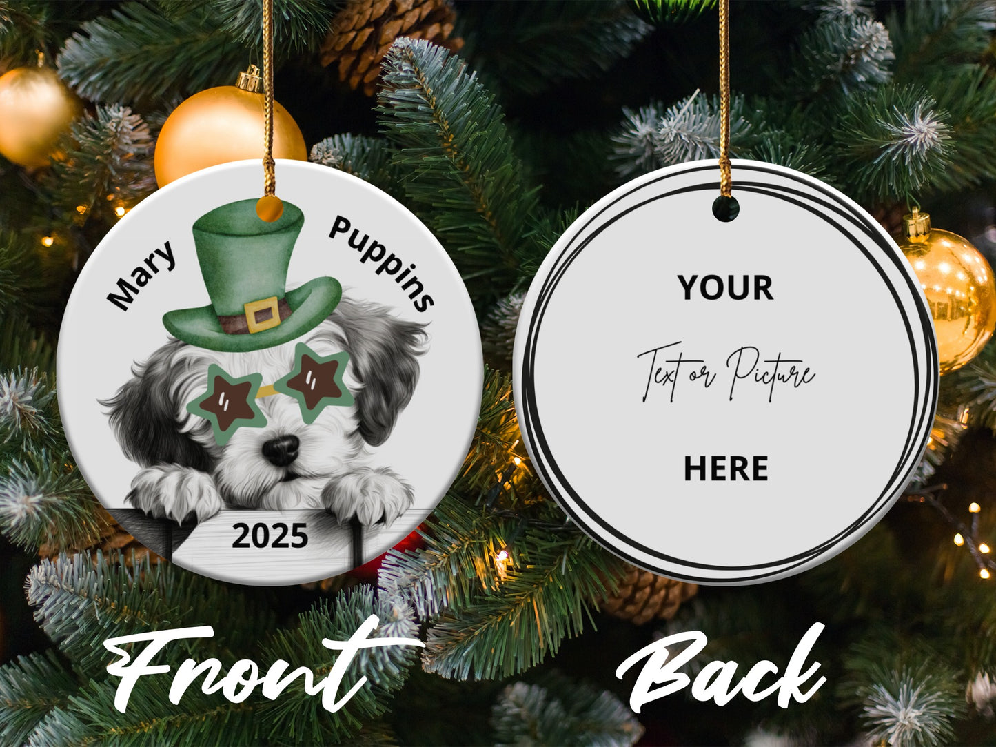 Custom Dog Christmas Ornament Personalized Product