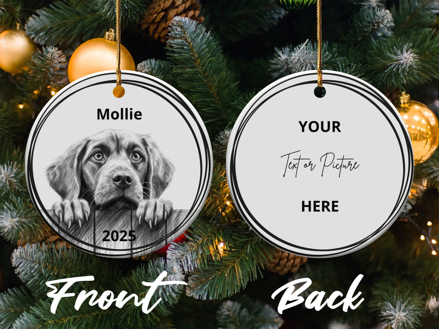 Personalized Customizable Pet Christmas Ornament product