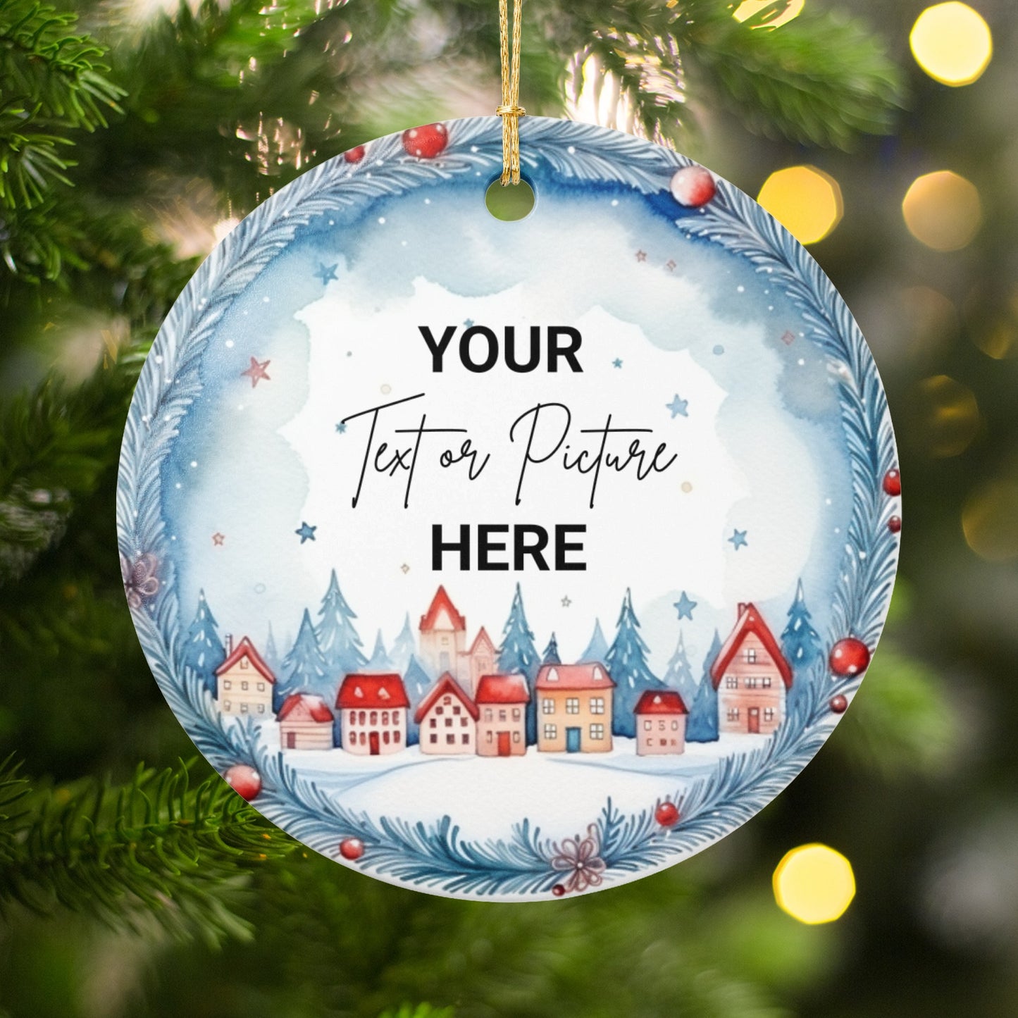 Customized Christmas Ornament With Festive Design product type
