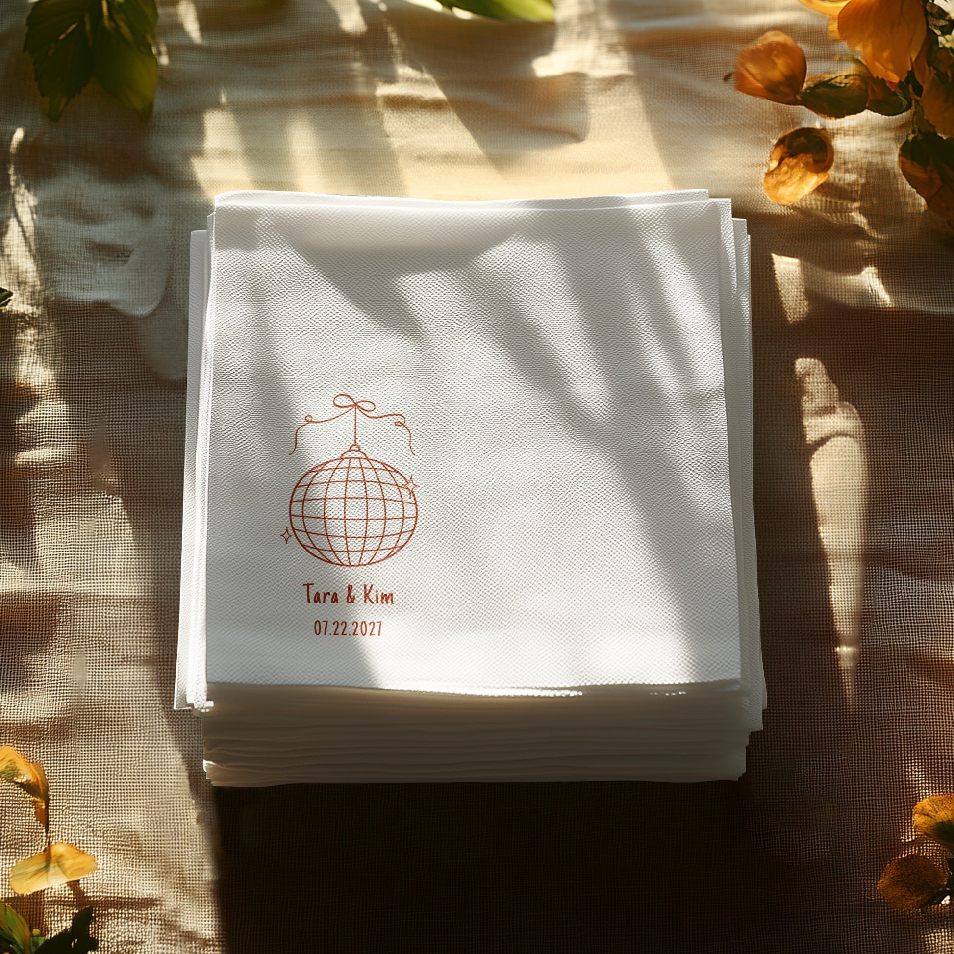 Elegant Personalized Custom Wedding Napkin product