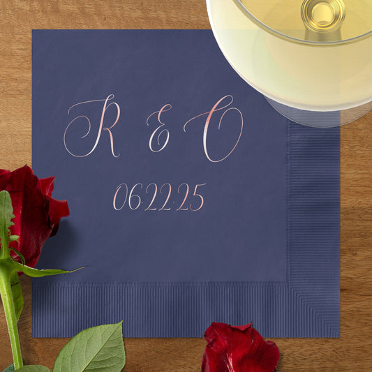 Personalized Wedding Date And Initials Napkin product type