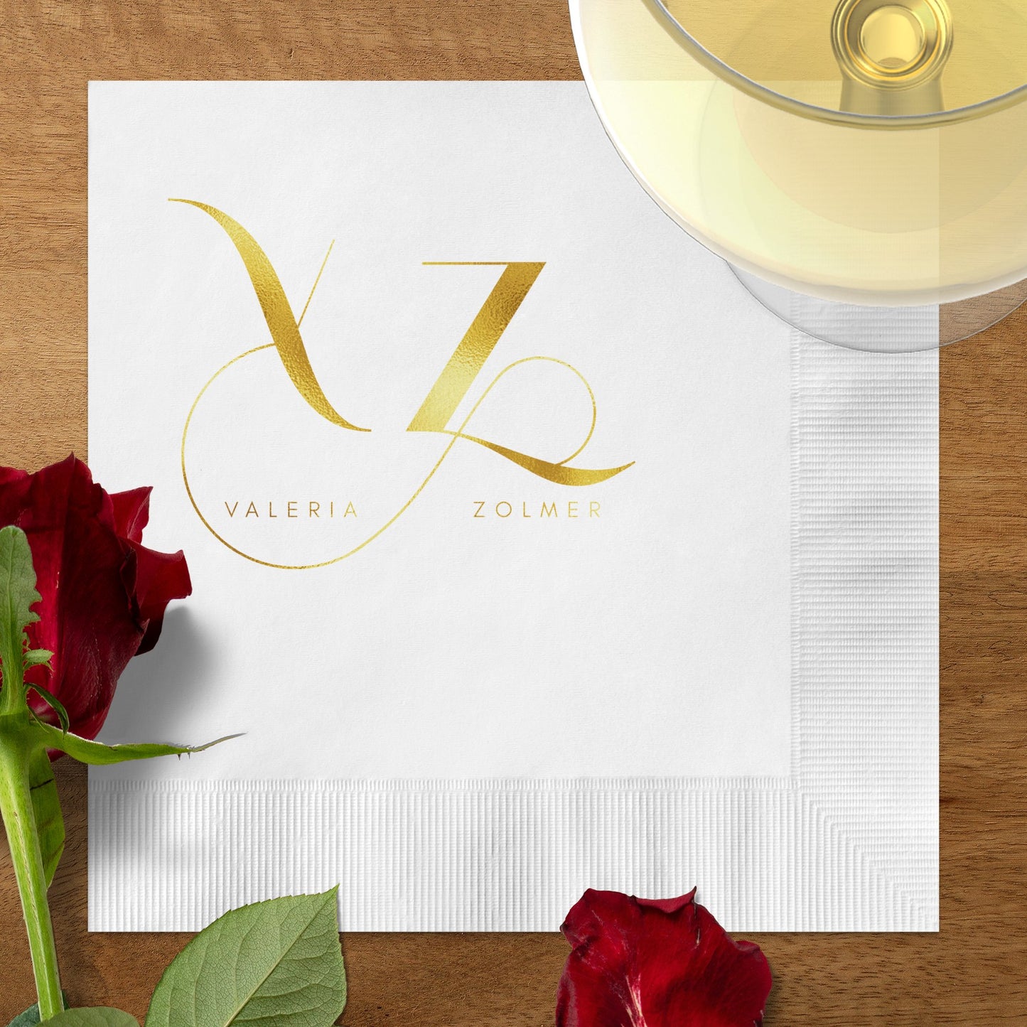 Elegant Personalized Monogram Wedding Napkin product type