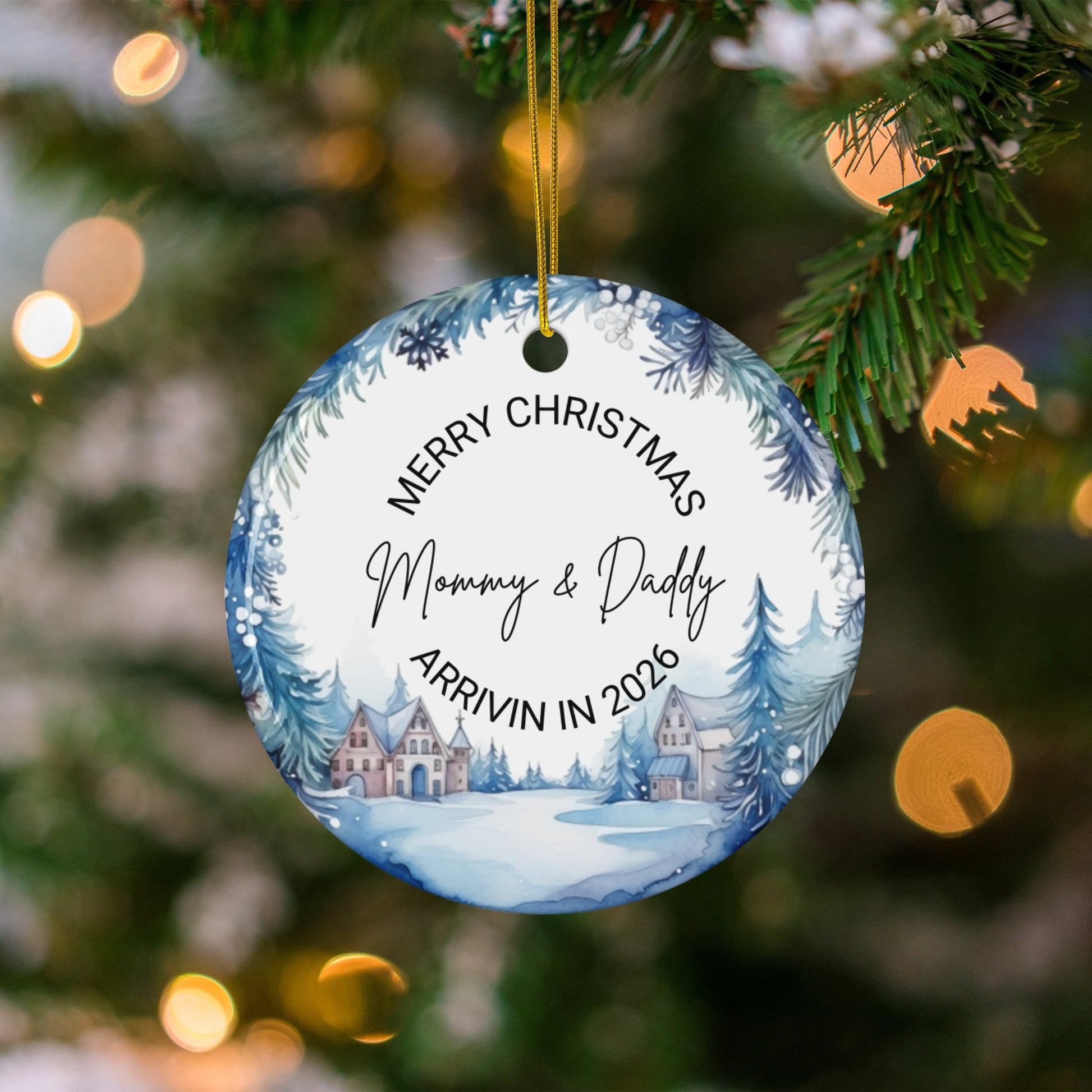 Merry Christmas Mommy and Daddy Arrivin in 2026 ornament product