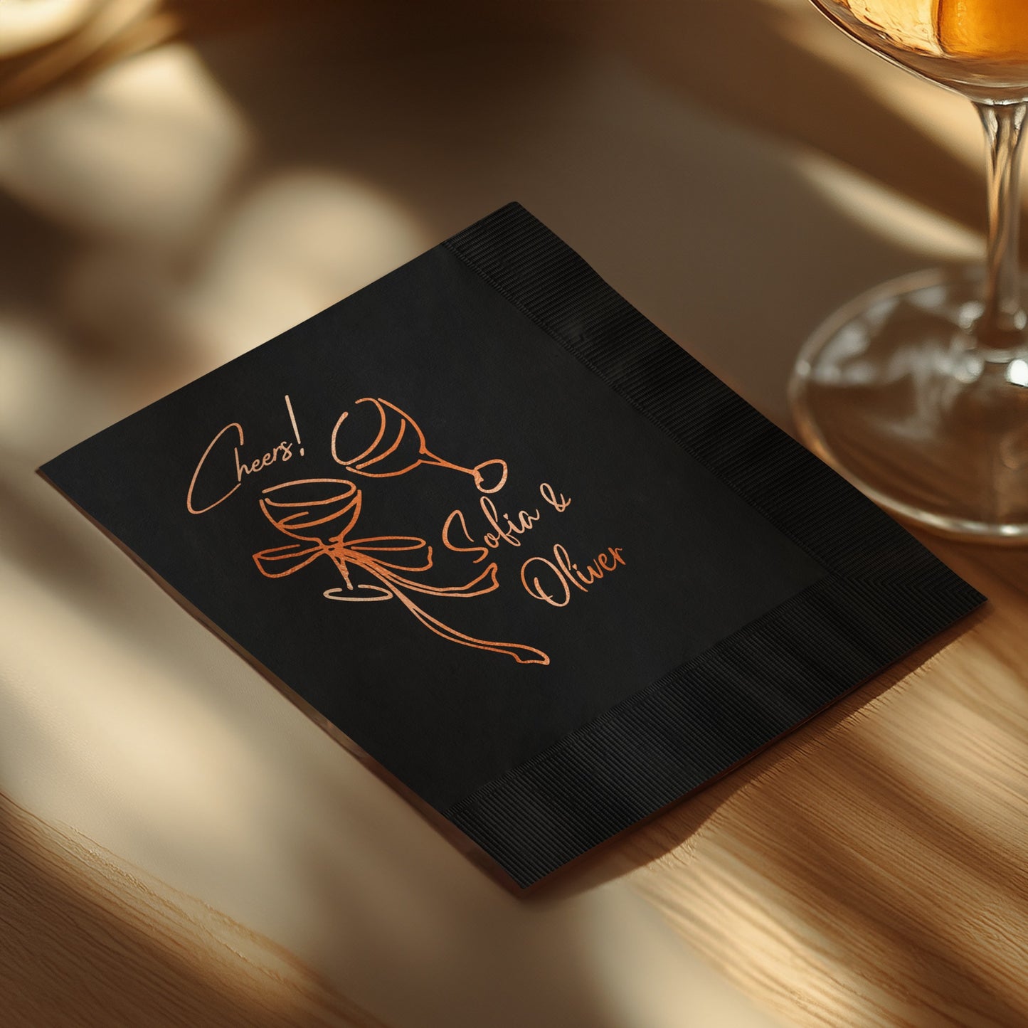 Cheers! Salina and Oliver Custom Party Napkin product