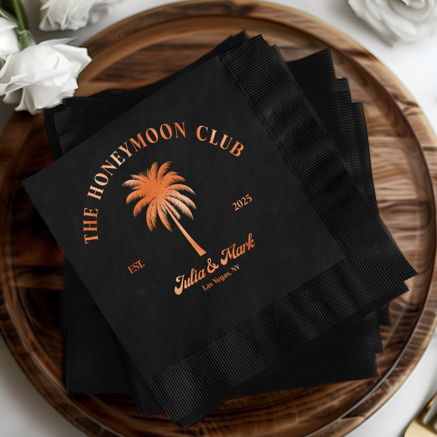 Personalized Honeymoon Club Custom Napkin product