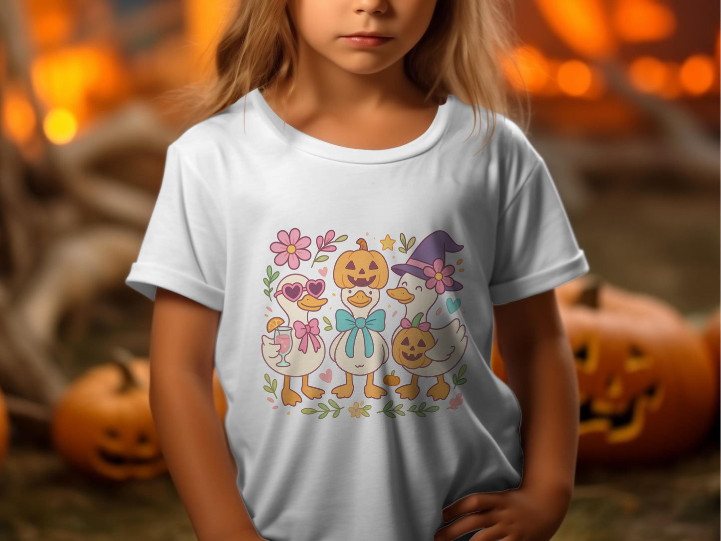 Cute Halloween T-Shirt for Kids, Pumpkin and Ghost Cartoon, Autumn Children's Apparel, Festive October Clothing