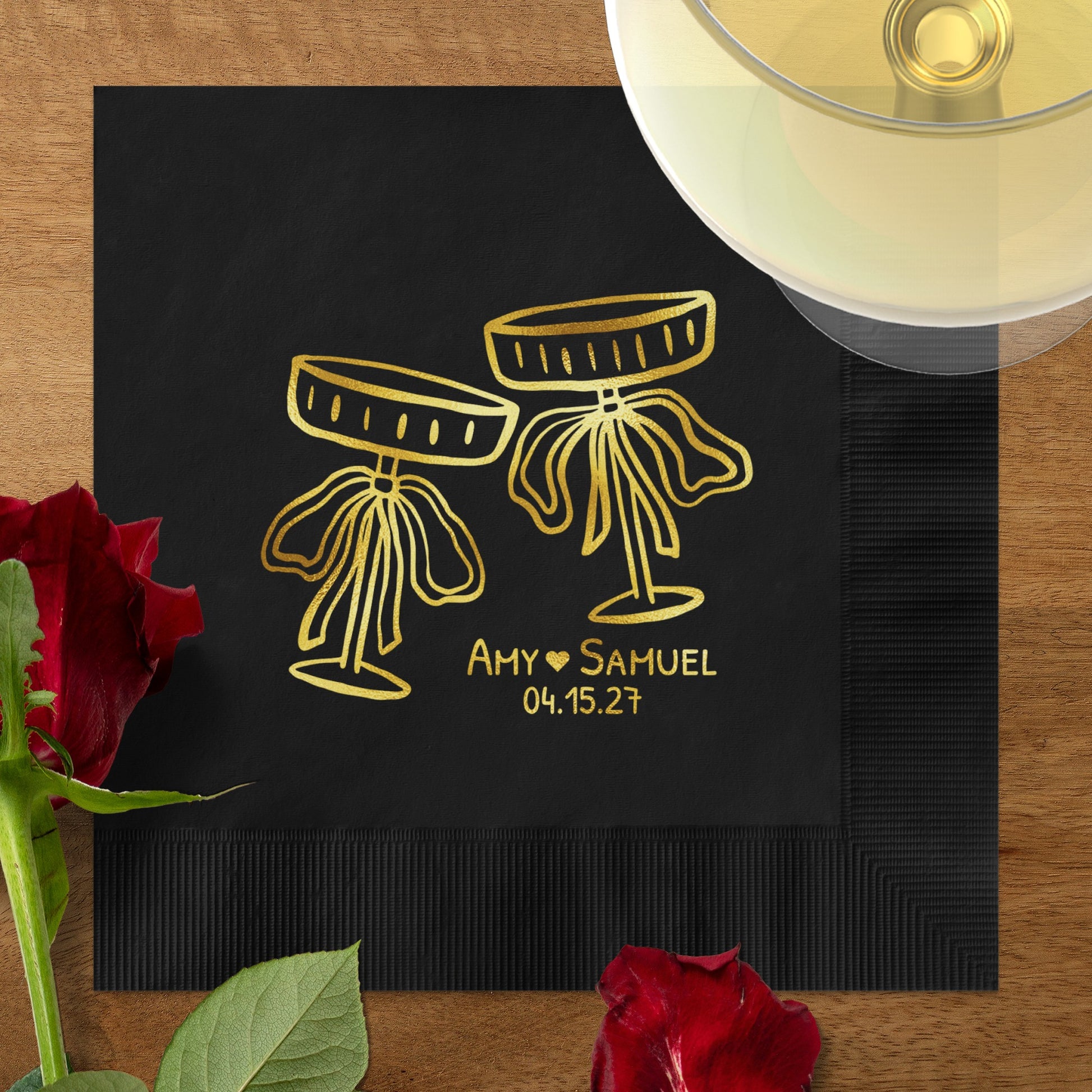 Elegant Customizable Wedding Napkins product type