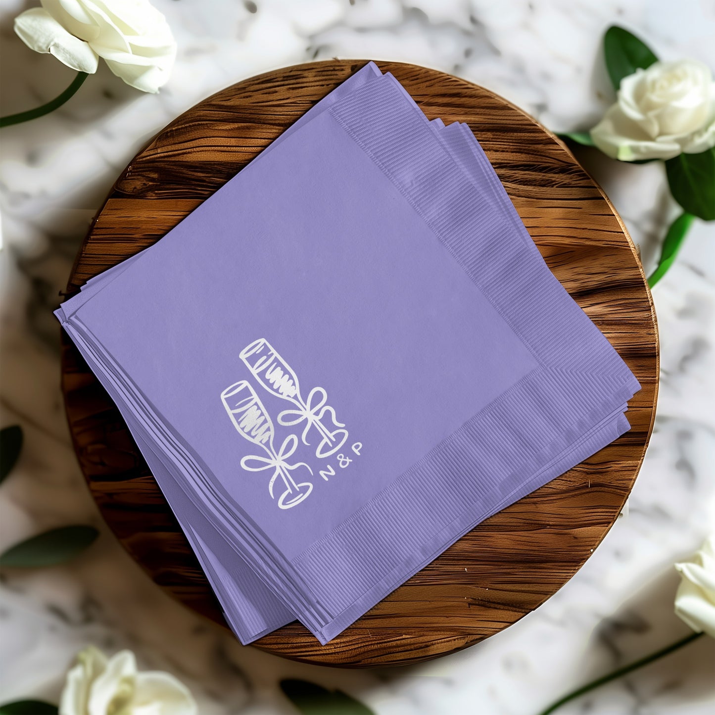 Custom Monogrammed Wedding Celebration Napkin product