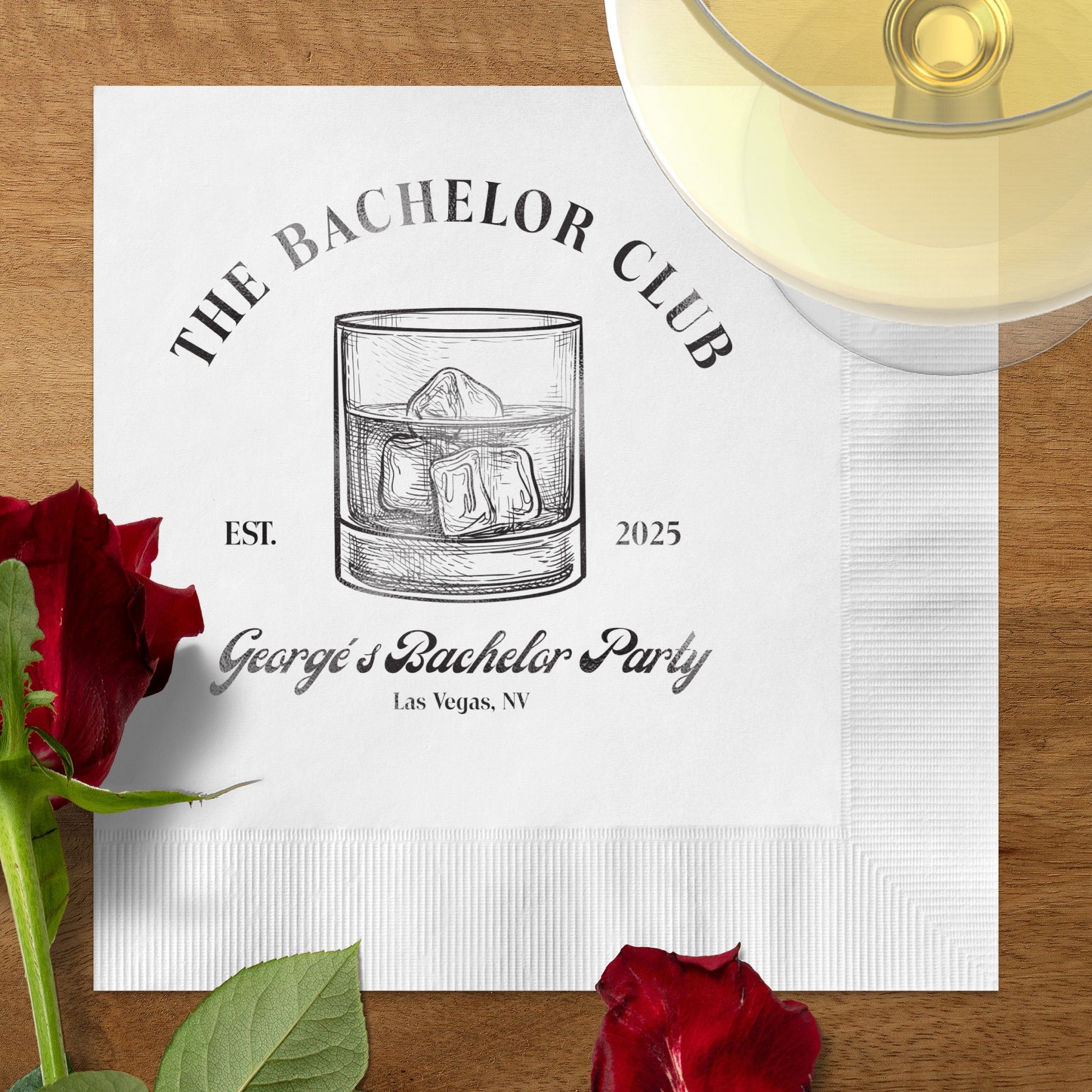 Custom George's Bachelor Party Napkin product