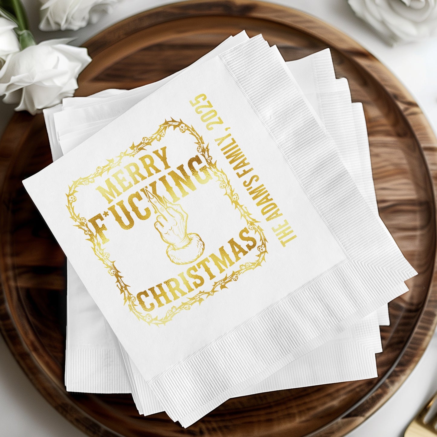 Merry Fucking Christmas Family Napkins product type