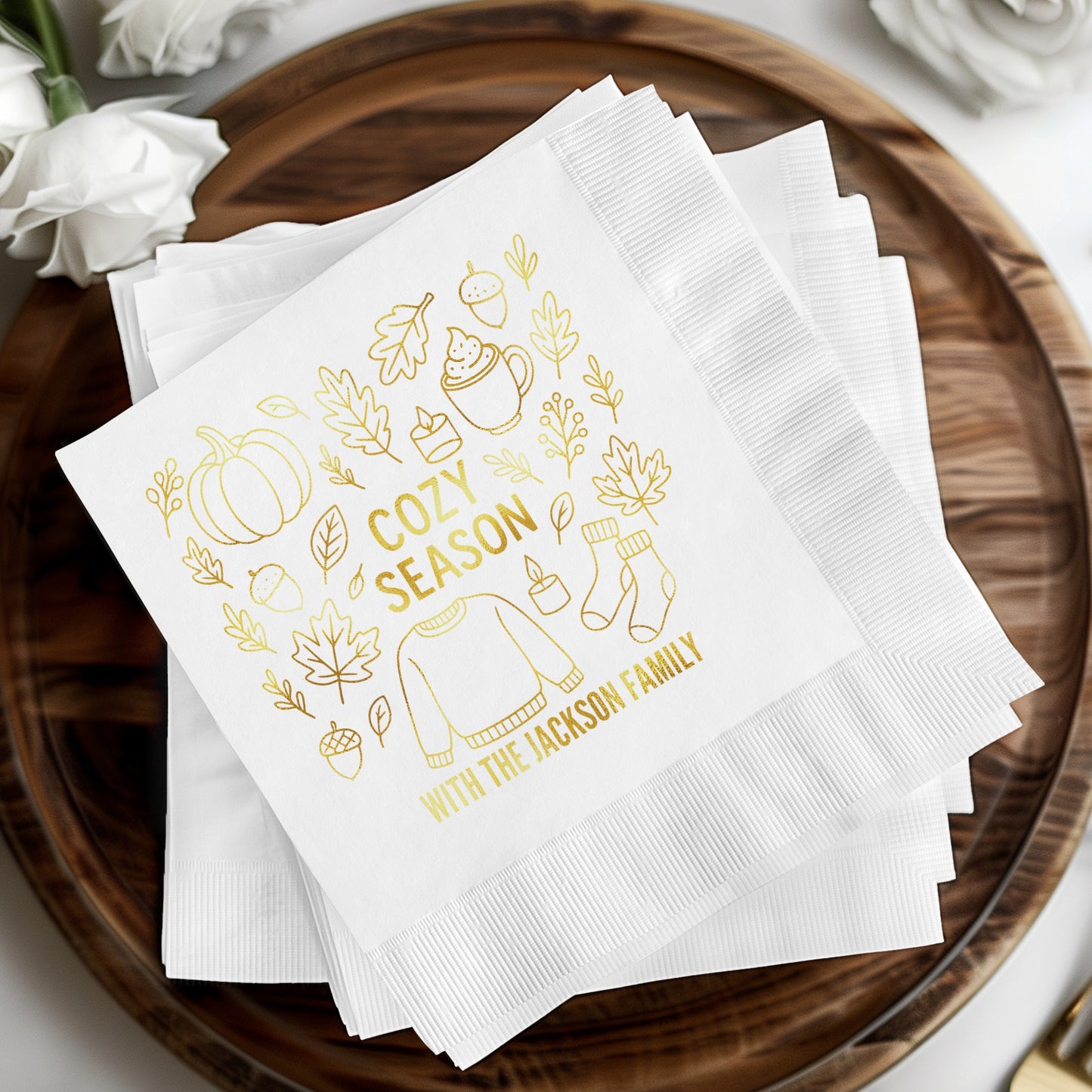 Cozy Season With The Jackson Family napkin product