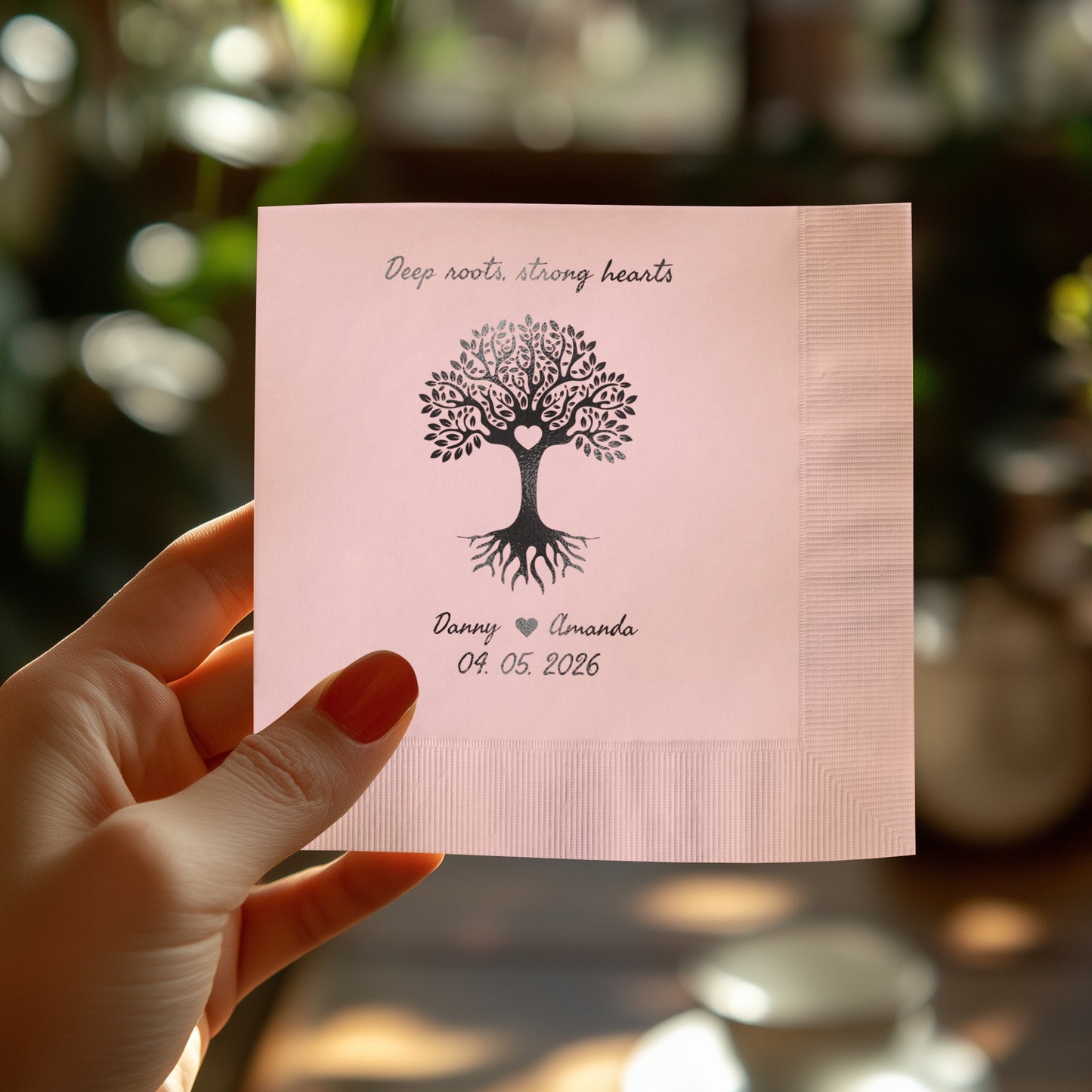 Deep Roots Strong Hearts Personalized Napkin product type