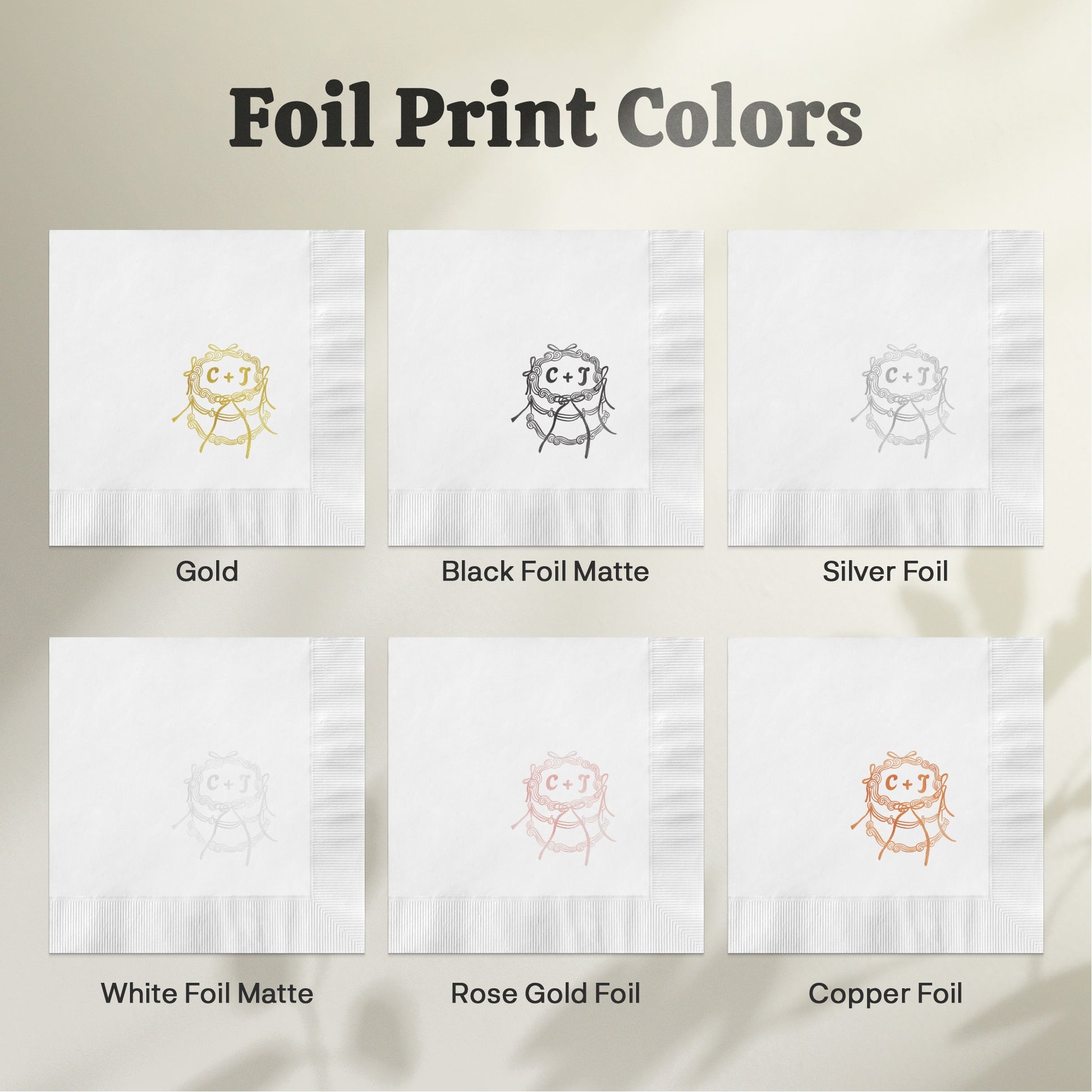 Custom Foil Print Colors Product with Six Options Product