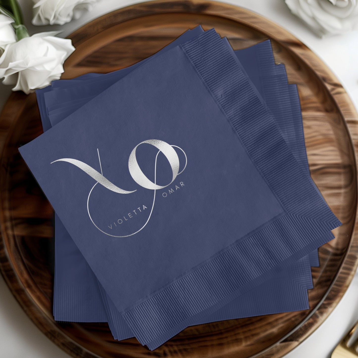 Elegant Monogrammed Napkins for Special Events product type