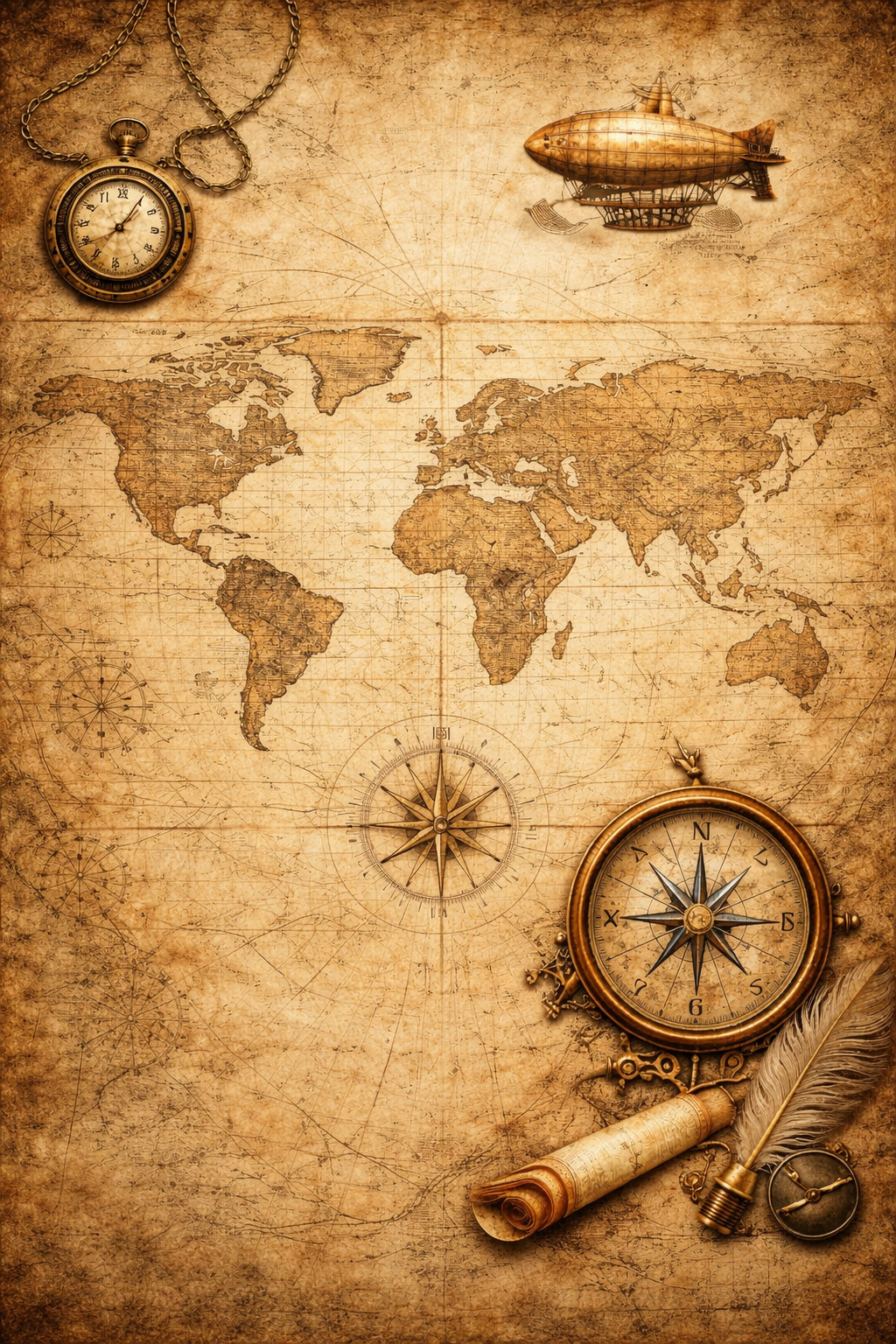 Amazon Book Pictures: The Vintage Explorer Series, Steampunk Maps Bundle, Printable Collection, 100 + PDF Downloadable Images