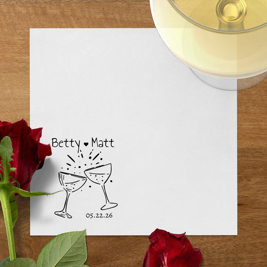 Custom Wedding Date Printed Napkin product