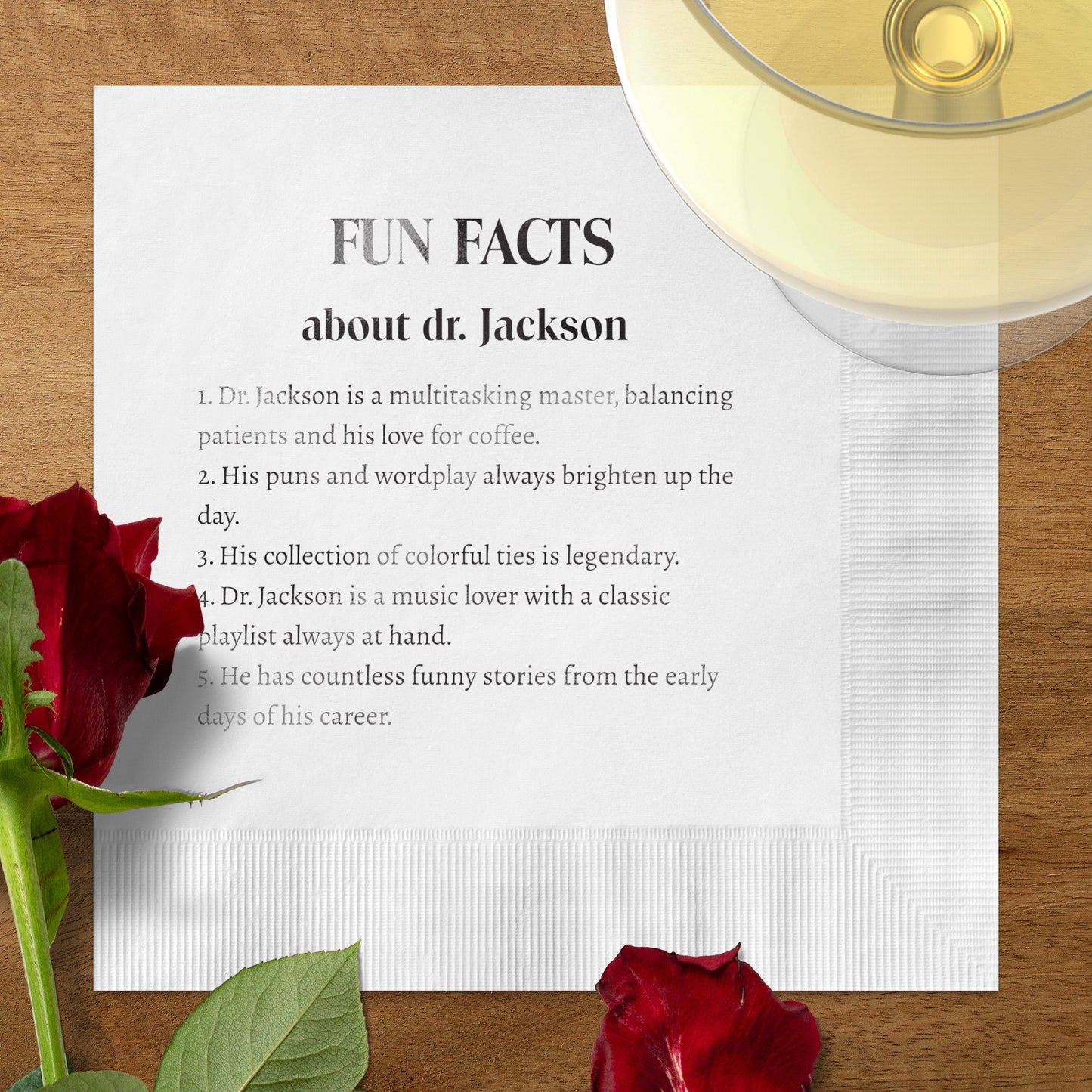 Fun Facts Napkin Great Conversation Starter product type