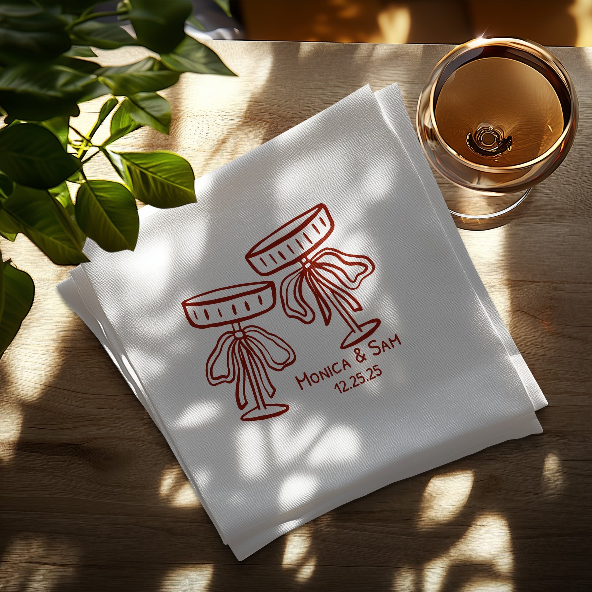 Personalized Wedding Name Date Printed Napkins product