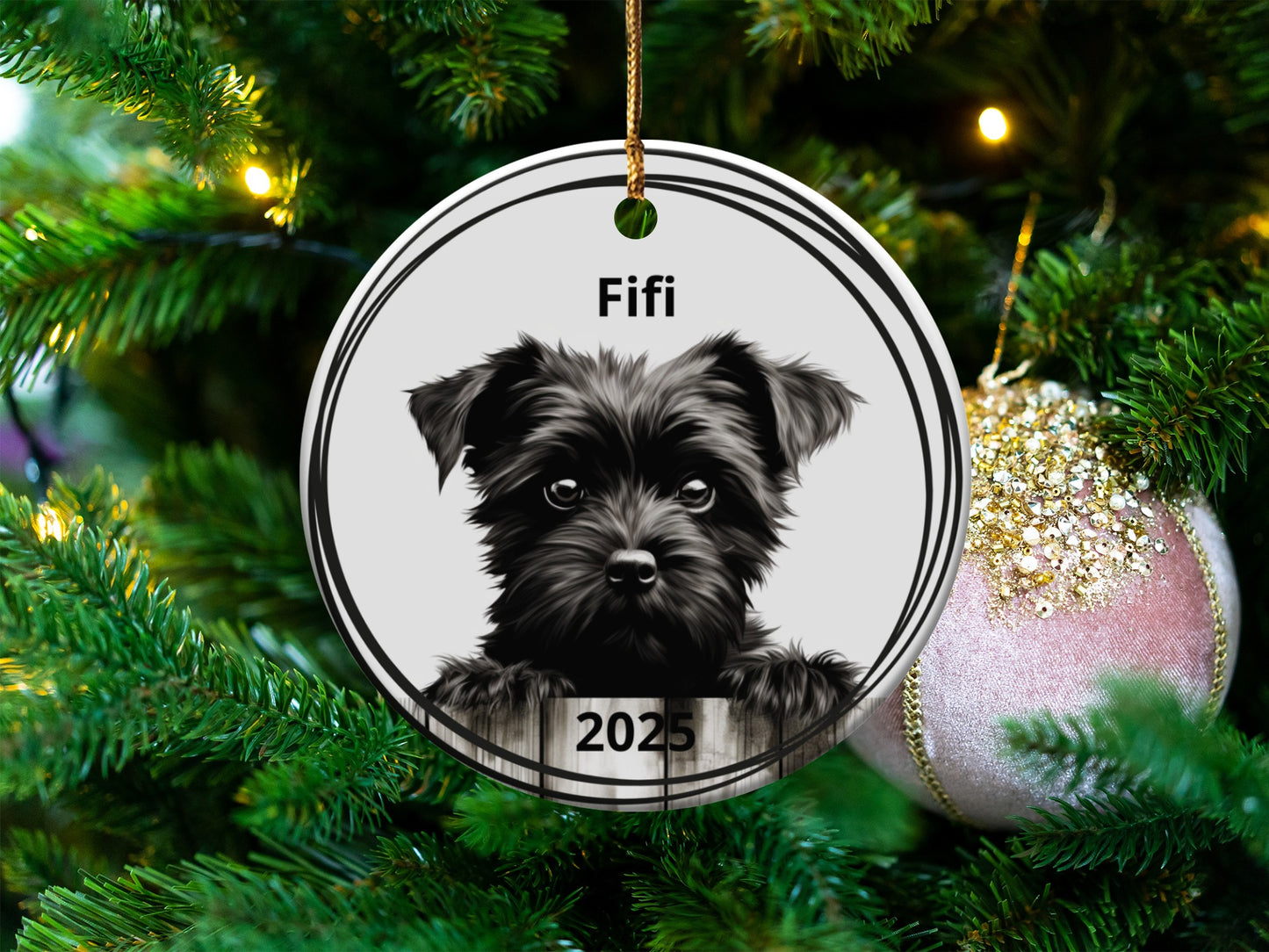 Personalized Dog Ornament Christmas Tree Decoration product type
