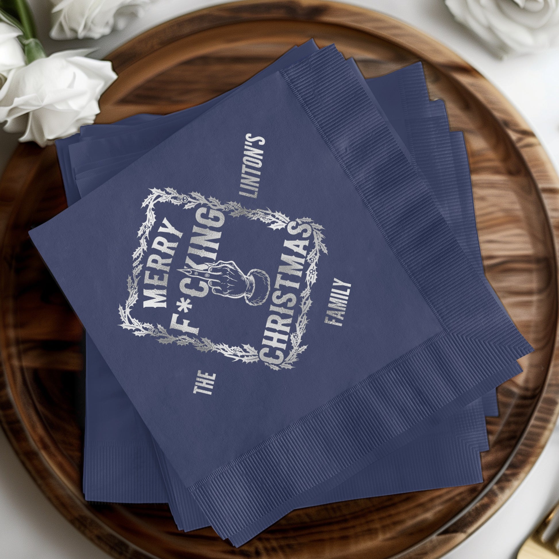 Merry F*cking Christmas Personalized Napkin product