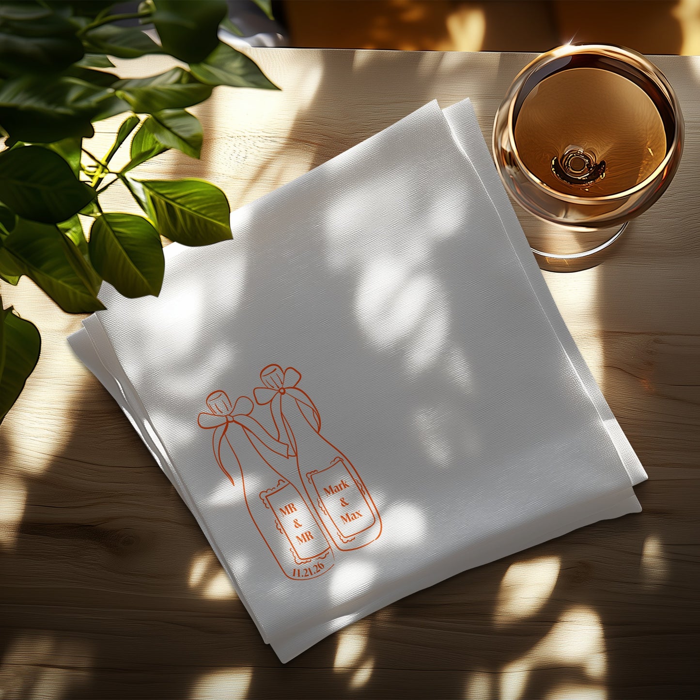 Wine Bottle Design Printed Table Napkin product