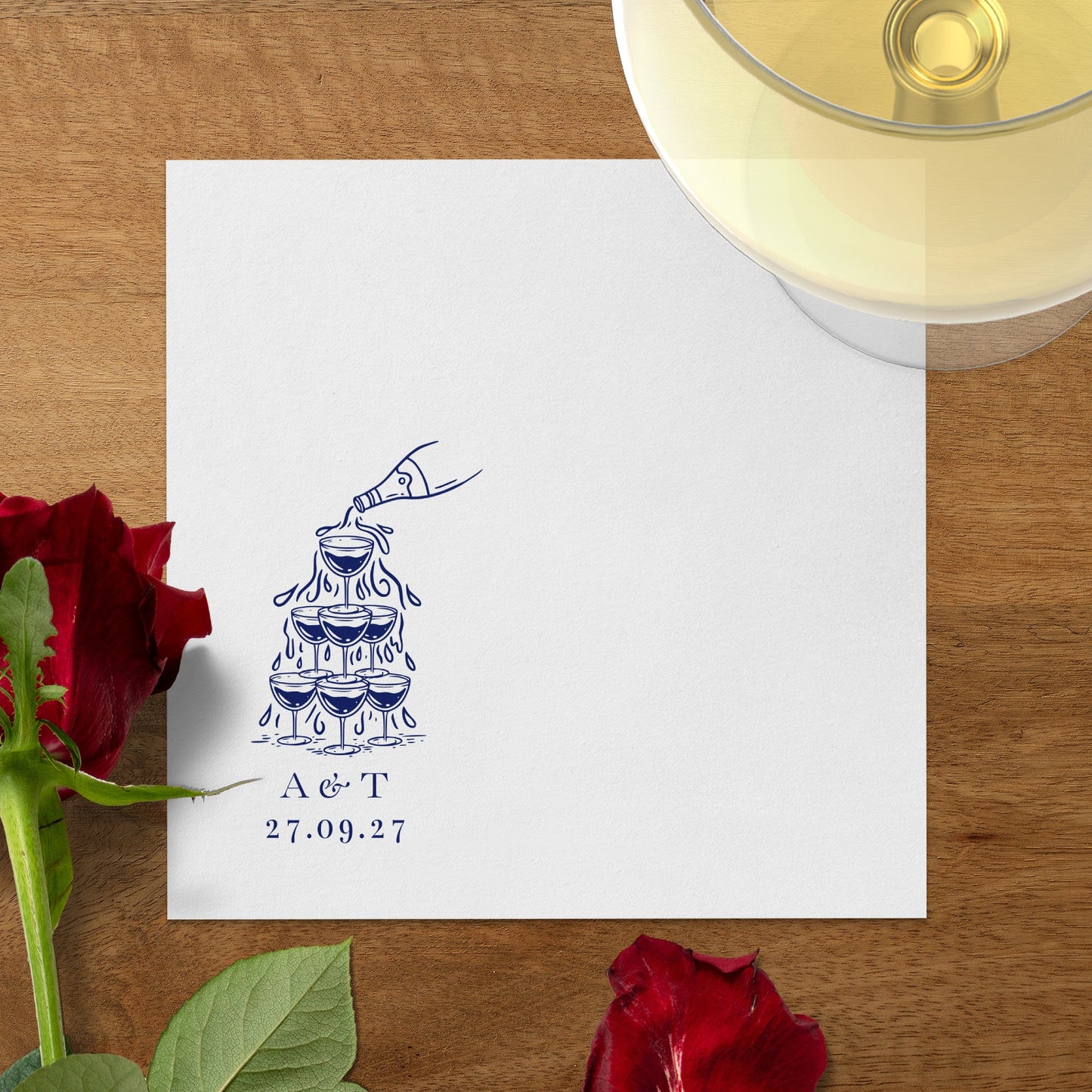 Unique Wedding Cake Design Engraved Stationery product