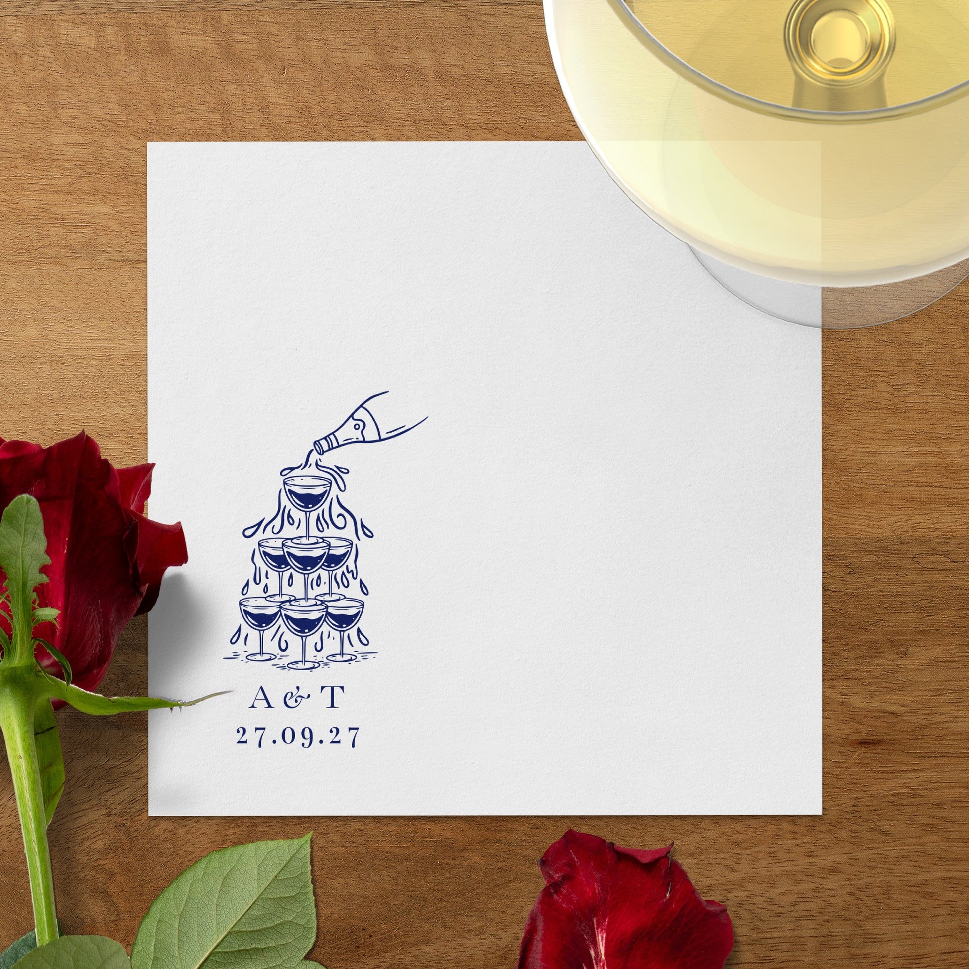 Unique Wedding Cake Design Engraved Stationery product