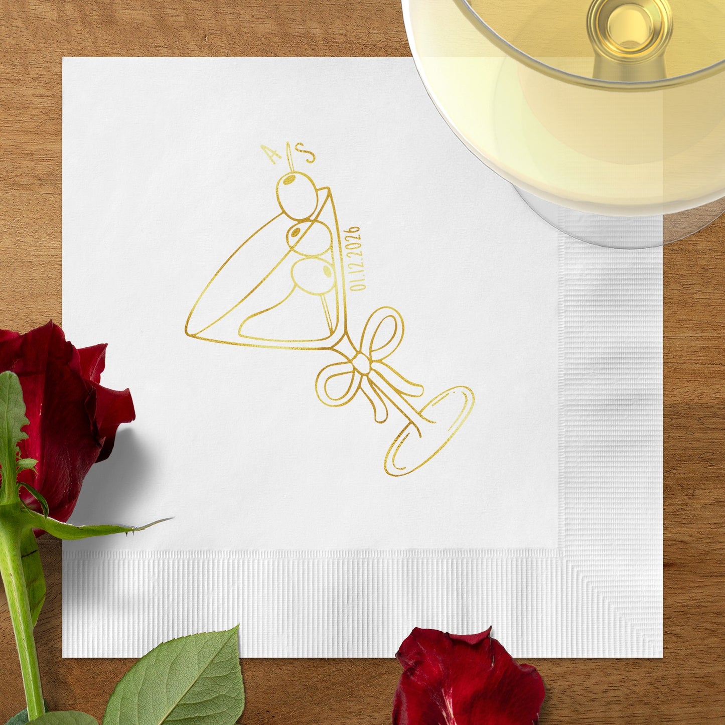 Elegant Celebratory Drink Design Napkin product