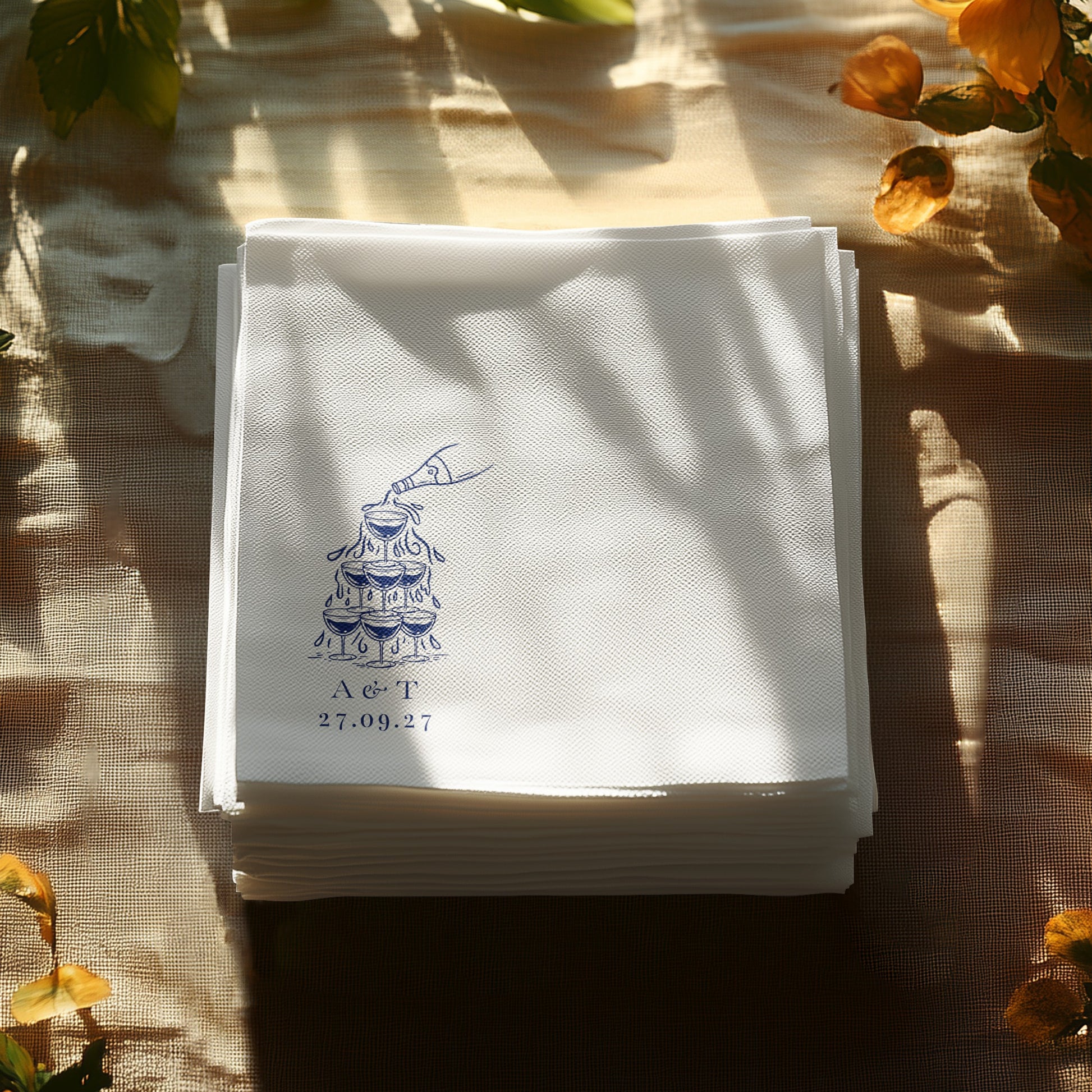 Personalized Wedding Date Printed Paper Napkin product