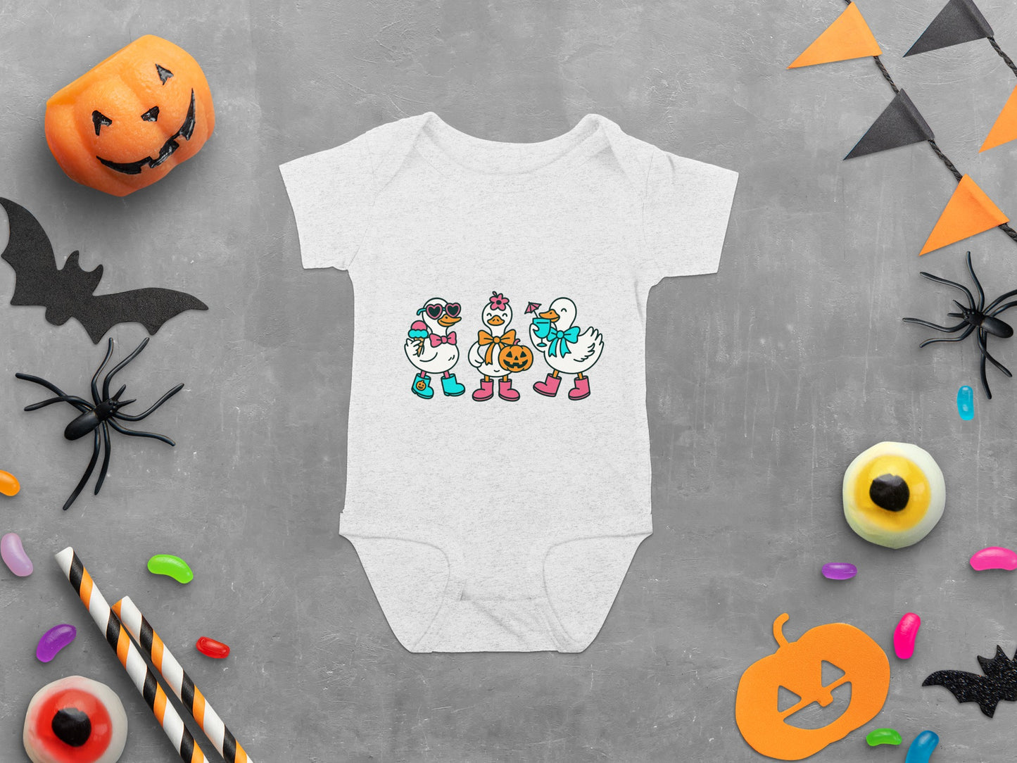 Halloween Baby Onesie, Cute Clown Graphic, Spooky Season Infant Bodysuit, Newborn October Clothing, Trick or Treat Apparel