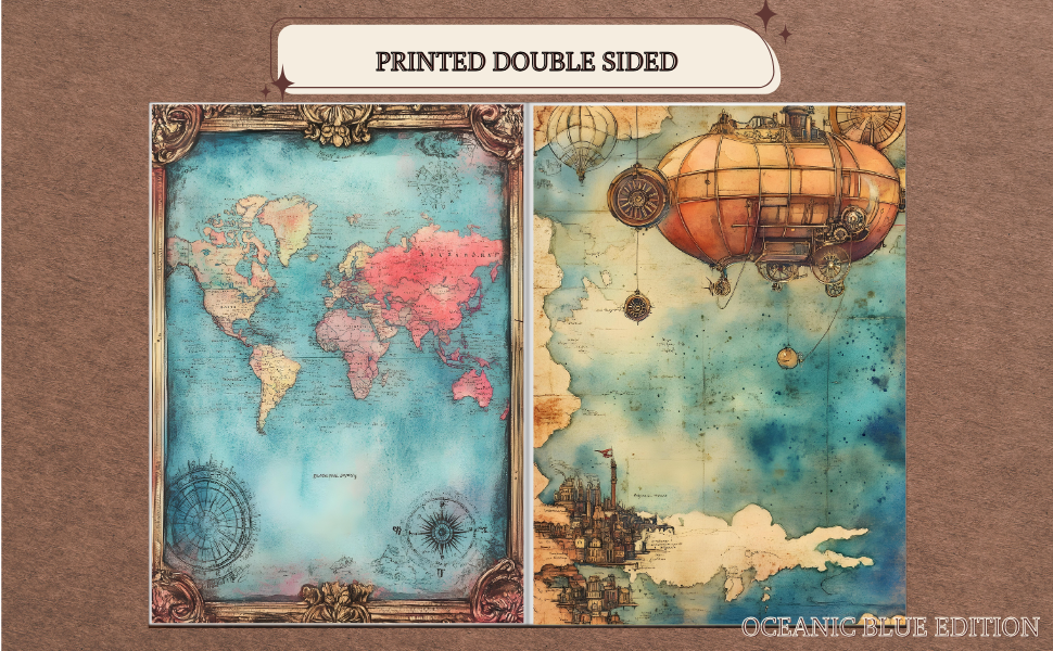 Amazon Book Pictures: The Vintage Explorer Series, Steampunk Maps Bundle, Printable Collection, 100 + PDF Downloadable Images