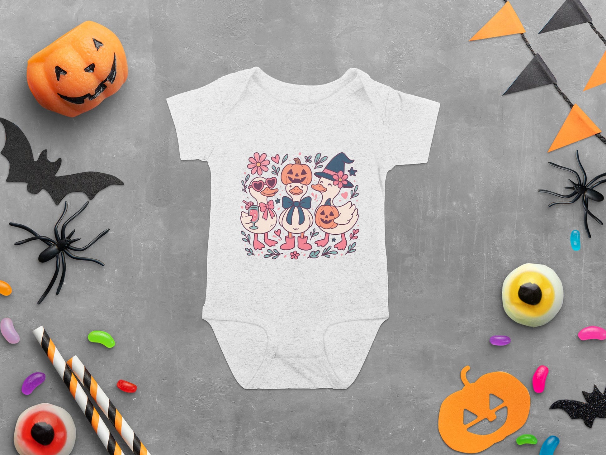 Halloween Baby Bodysuit, Cute Pumpkin Design, Unisex Infant Clothing, Soft Cotton, Newborn Gift Idea, Festive October Wear