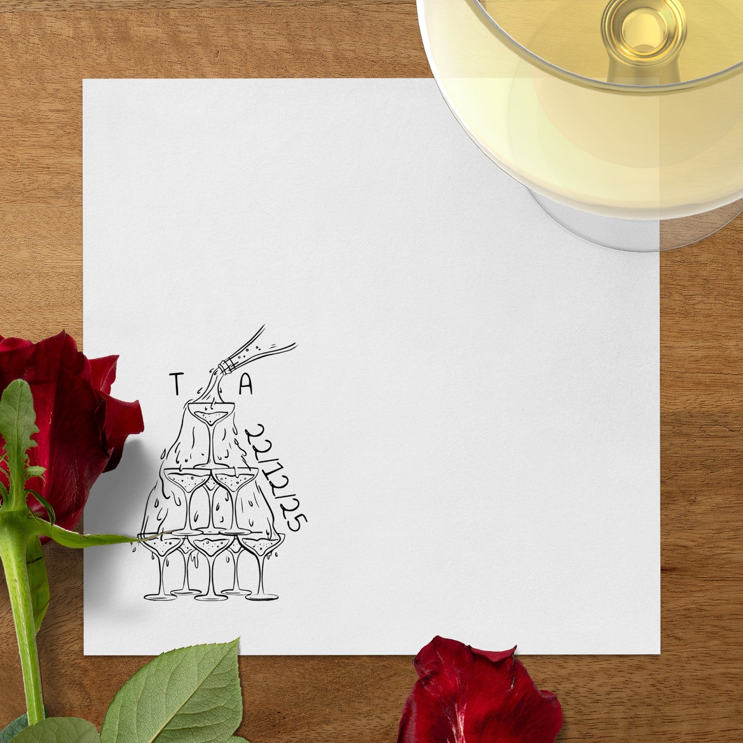 Artistic Romantic Red Rose Anniversary Card product
