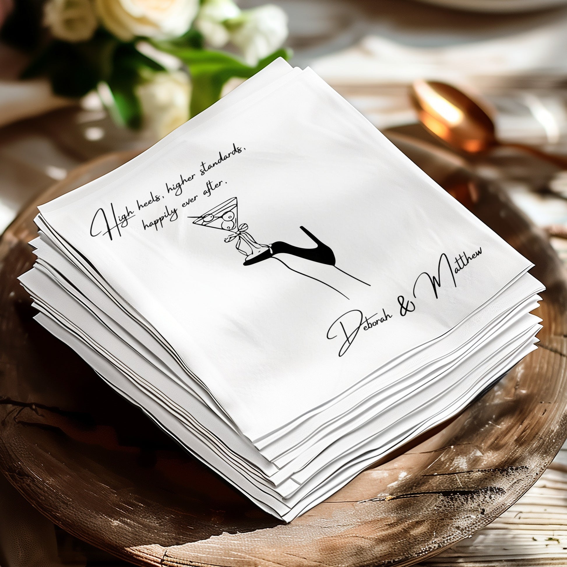 Higher heels higher standards novelty napkins product