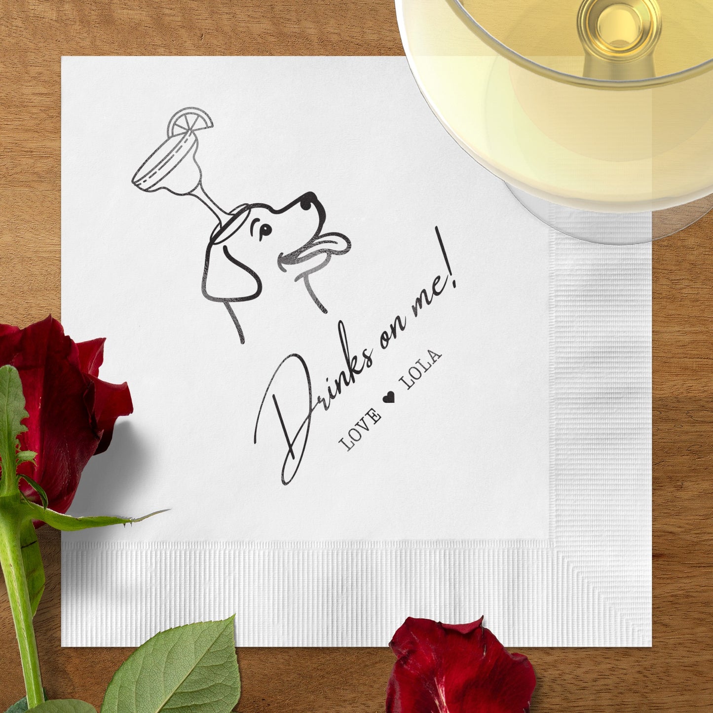 Drinks on me! LOVE LOLA napkin product