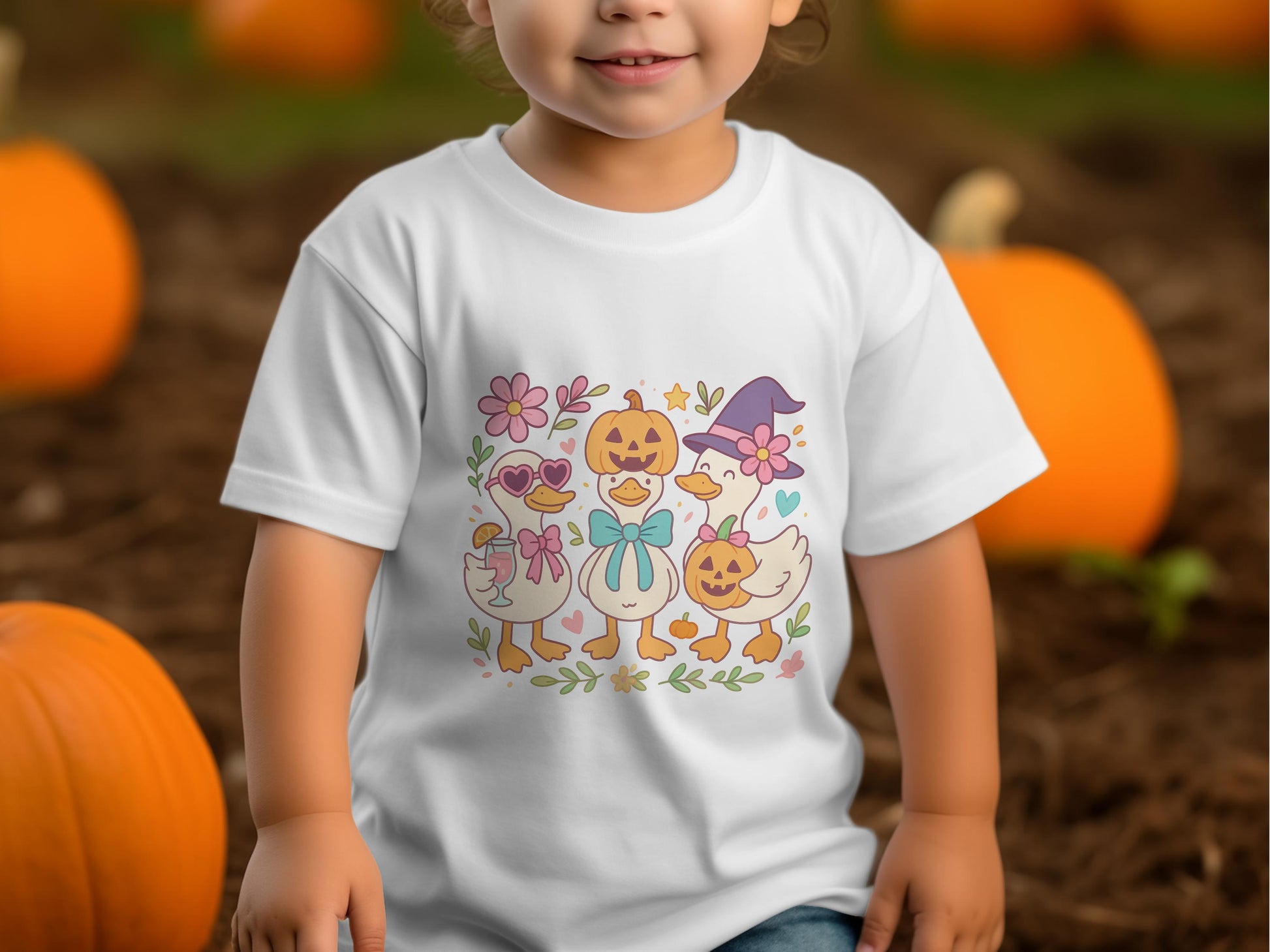 Kids Halloween T-Shirt, Cute Pumpkin and Ghost Graphic, Autumn Toddler Tee, Seasonal Children's Apparel, Festive Fall Clothing, Unisex